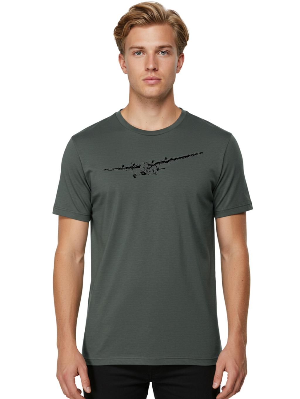 Airplane Men'S Graphic Tee, 100% Cotton, Comfortable Casual Summer Wear, Machine Washable, Vintage Airplane, Historic Aircraft, Ford Tri-Motor, Classic Aviation, Antique Plane, Nostalgic Flight, Retro Aircraft Design Aad775