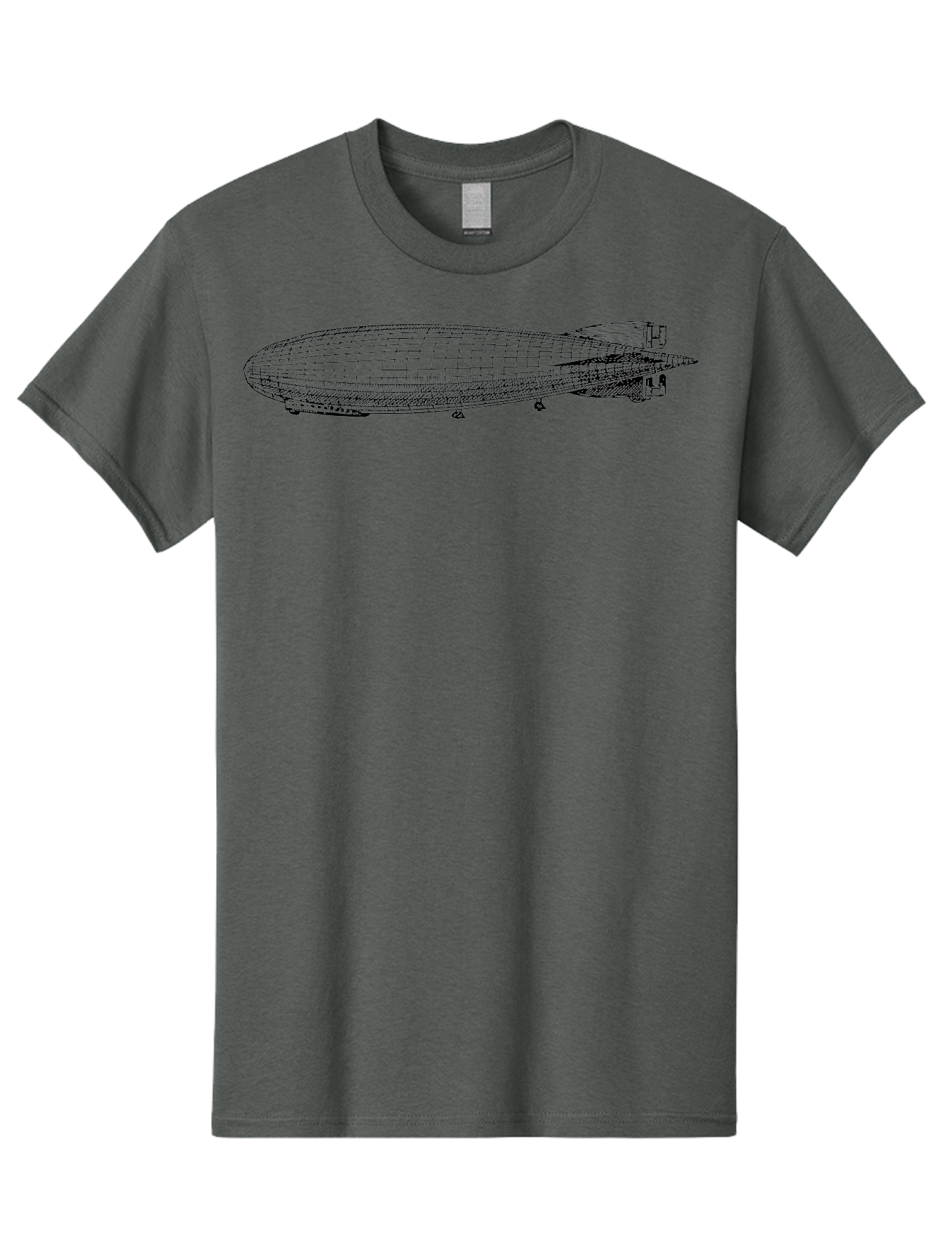 Airship Men'S Graphic Tee, 100% Cotton, Comfortable Casual Summer Wear, Machine Washable, Airship, Zeppelin, Dirigible, Aircraft, Luxury Travel, Historical Aviation, Vintage Transportation, Retro Style, Wireframe Model, 3D Rendering Aad776