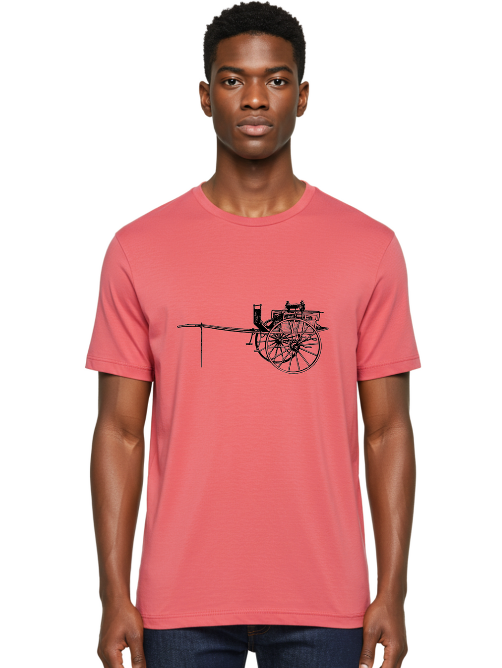 Benz-Patent-Motorwagen Men'S Graphic Tee, 100% Cotton, Comfortable Casual Summer Wear, Machine Washable, Vintage Car, Antique Automobile, Historic Vehicle, Classic Transportation, Benz Patent-Motorwagen, Early Automotive Technology, Aad777
