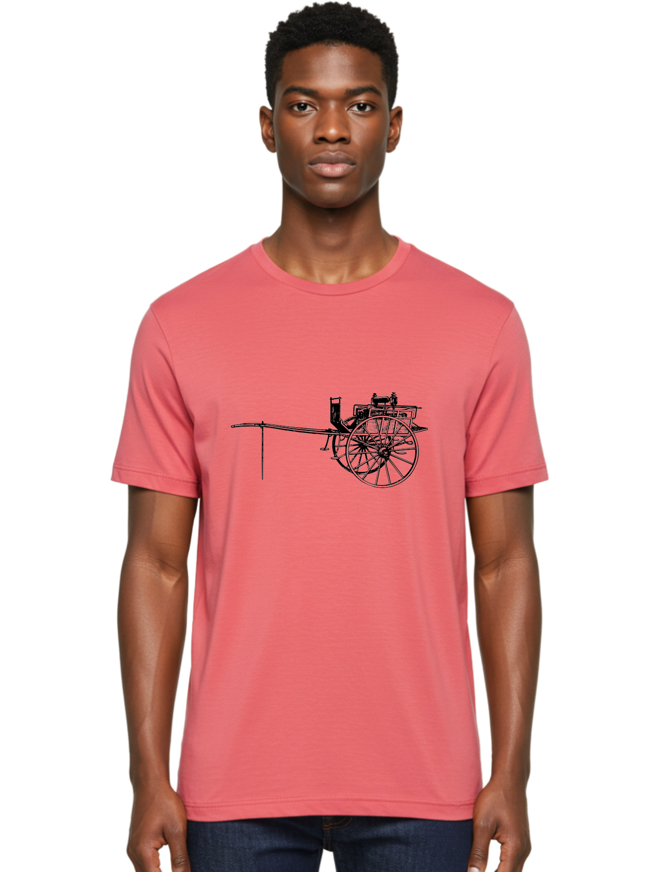 Benz-Patent-Motorwagen Men'S Graphic Tee, 100% Cotton, Comfortable Casual Summer Wear, Machine Washable, Vintage Car, Antique Automobile, Historic Vehicle, Classic Transportation, Benz Patent-Motorwagen, Early Automotive Technology, Aad777