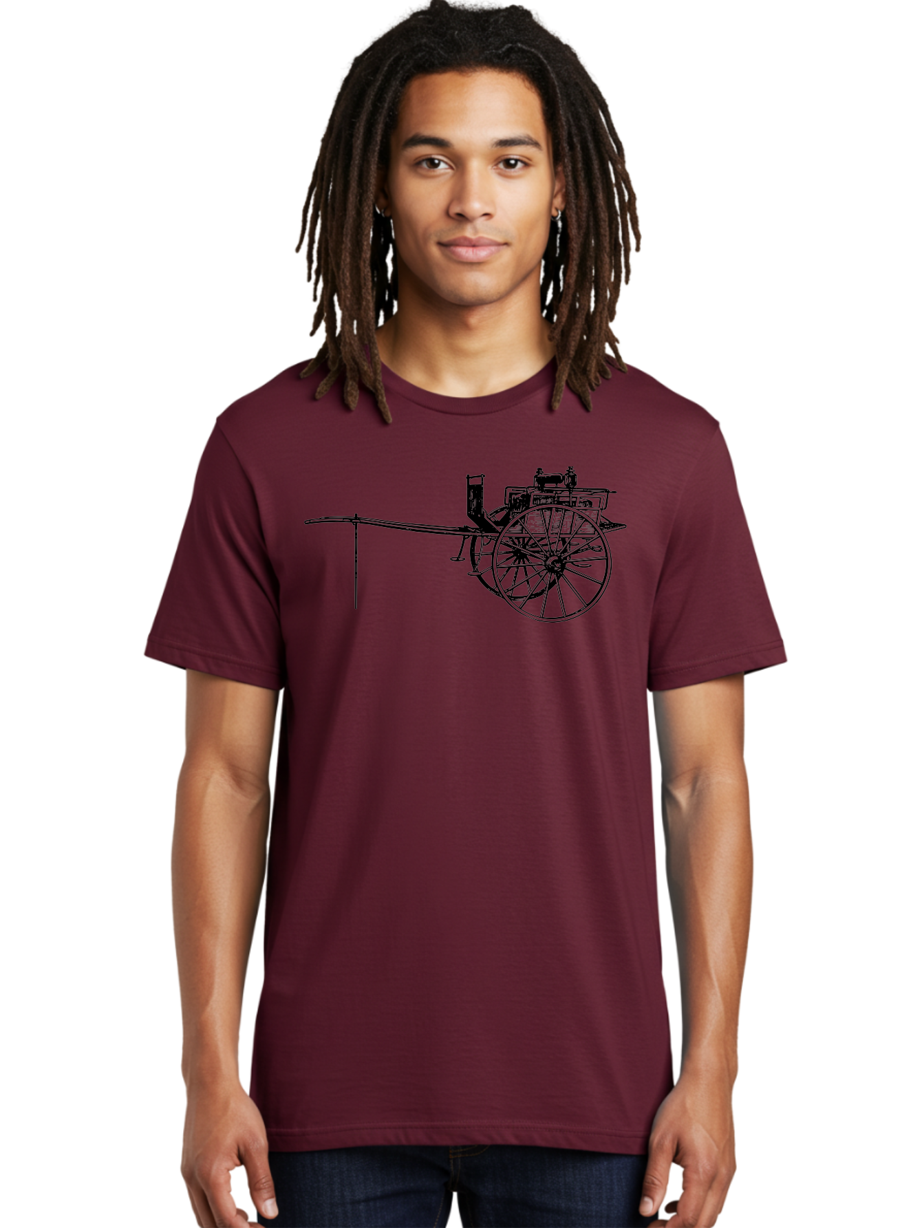 Benz-Patent-Motorwagen Men'S Graphic Tee, 100% Cotton, Comfortable Casual Summer Wear, Machine Washable, Vintage Car, Antique Automobile, Historic Vehicle, Classic Transportation, Benz Patent-Motorwagen, Early Automotive Technology, Aad777