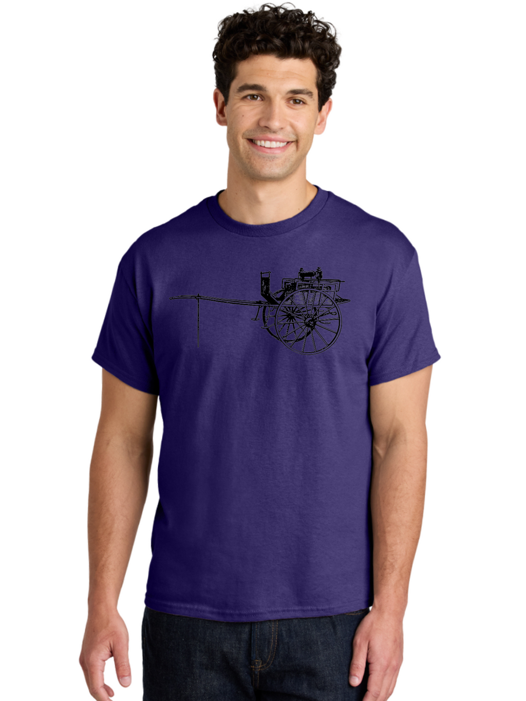 Benz-Patent-Motorwagen Men'S Graphic Tee, 100% Cotton, Comfortable Casual Summer Wear, Machine Washable, Vintage Car, Antique Automobile, Historic Vehicle, Classic Transportation, Benz Patent-Motorwagen, Early Automotive Technology, Aad777