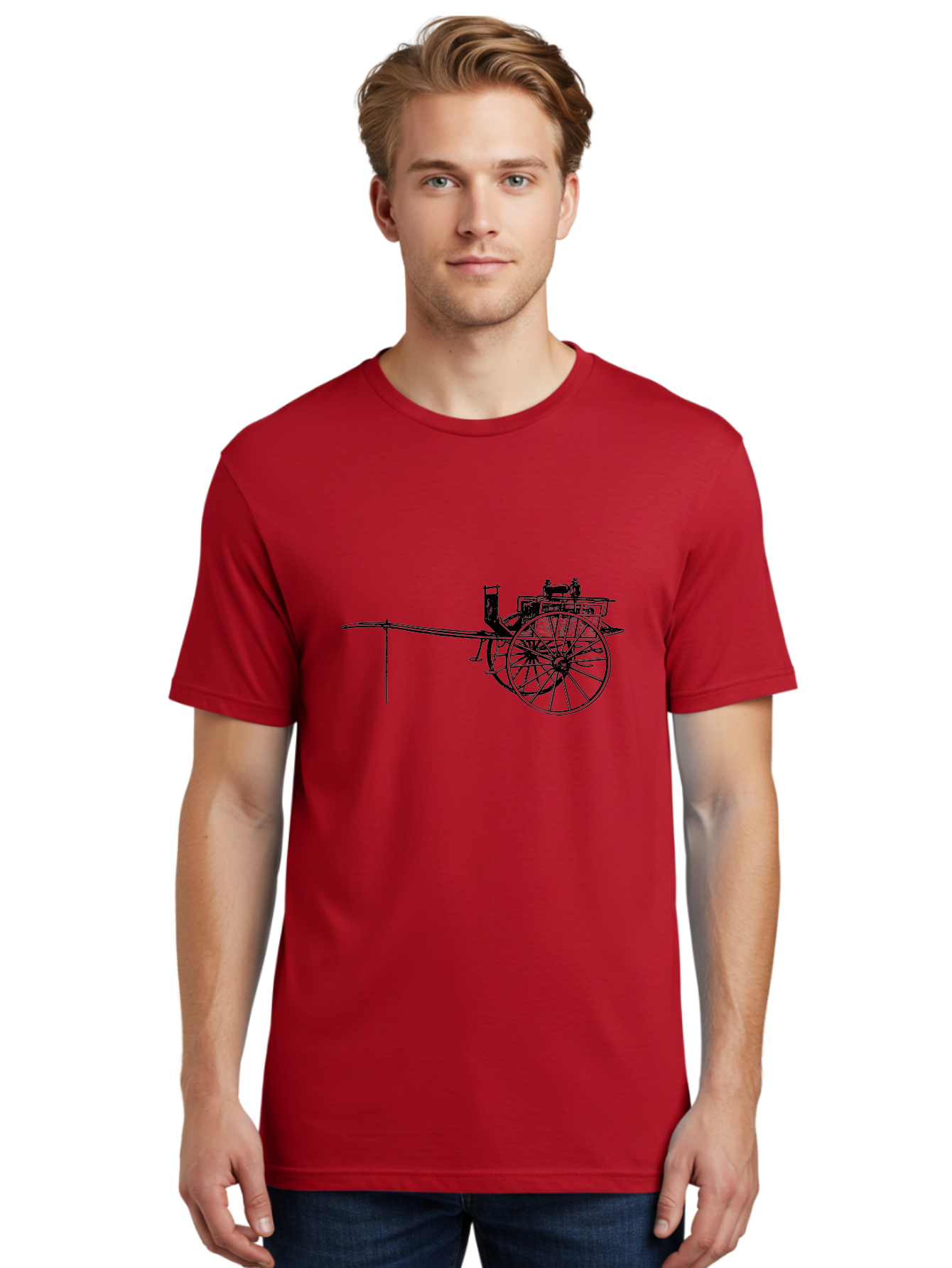 Benz-Patent-Motorwagen Men'S Graphic Tee, 100% Cotton, Comfortable Casual Summer Wear, Machine Washable, Vintage Car, Antique Automobile, Historic Vehicle, Classic Transportation, Benz Patent-Motorwagen, Early Automotive Technology, Aad777