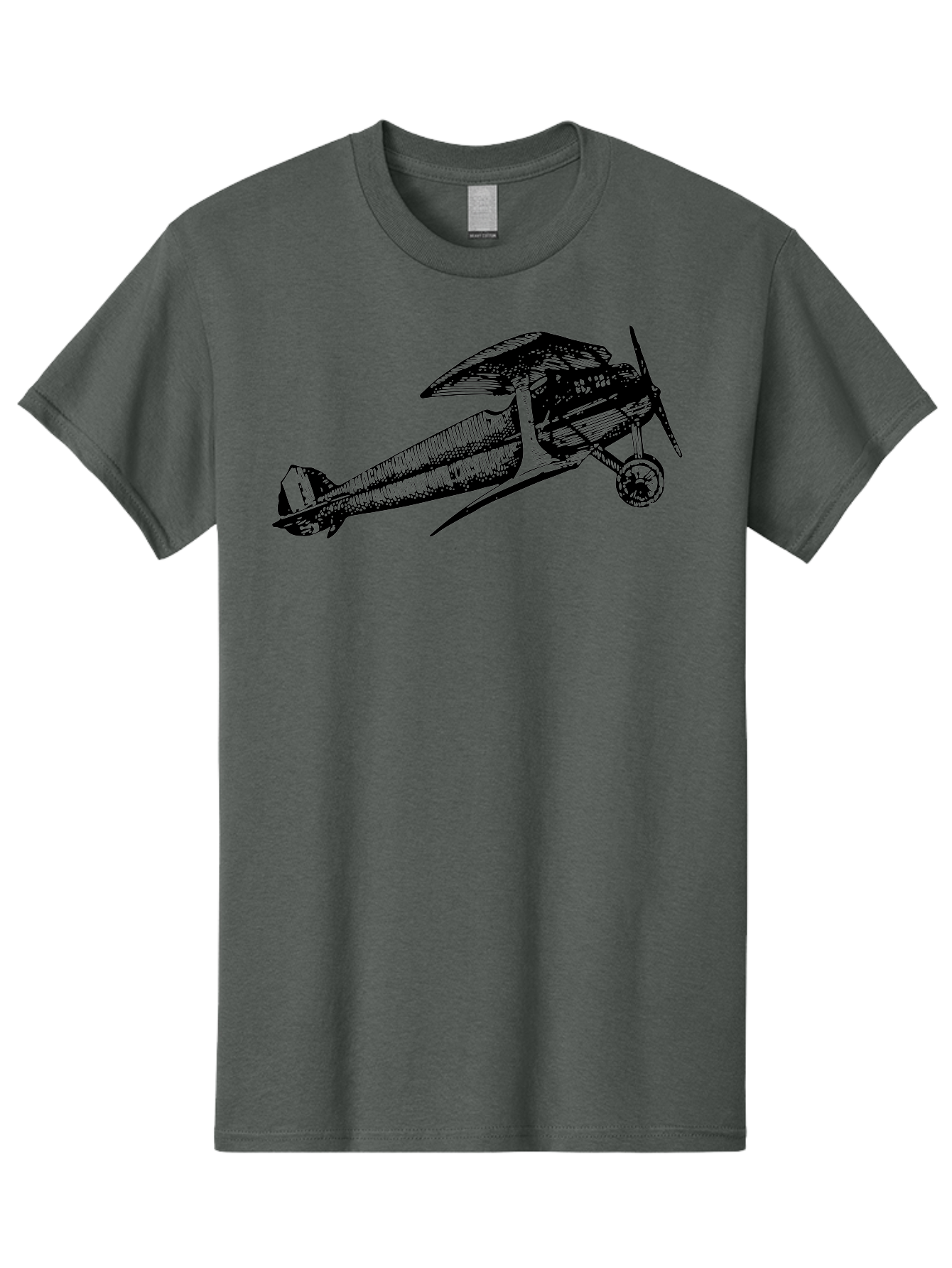 Biplane-1 Men'S Graphic Tee, 100% Cotton, Comfortable Casual Summer Wear, Machine Washable, Vintage Aeroplane, Classic Aircraft, Retro Aviation, Antique Plane, Old-Fashioned Flying Machine, Historical Flight Aad778
