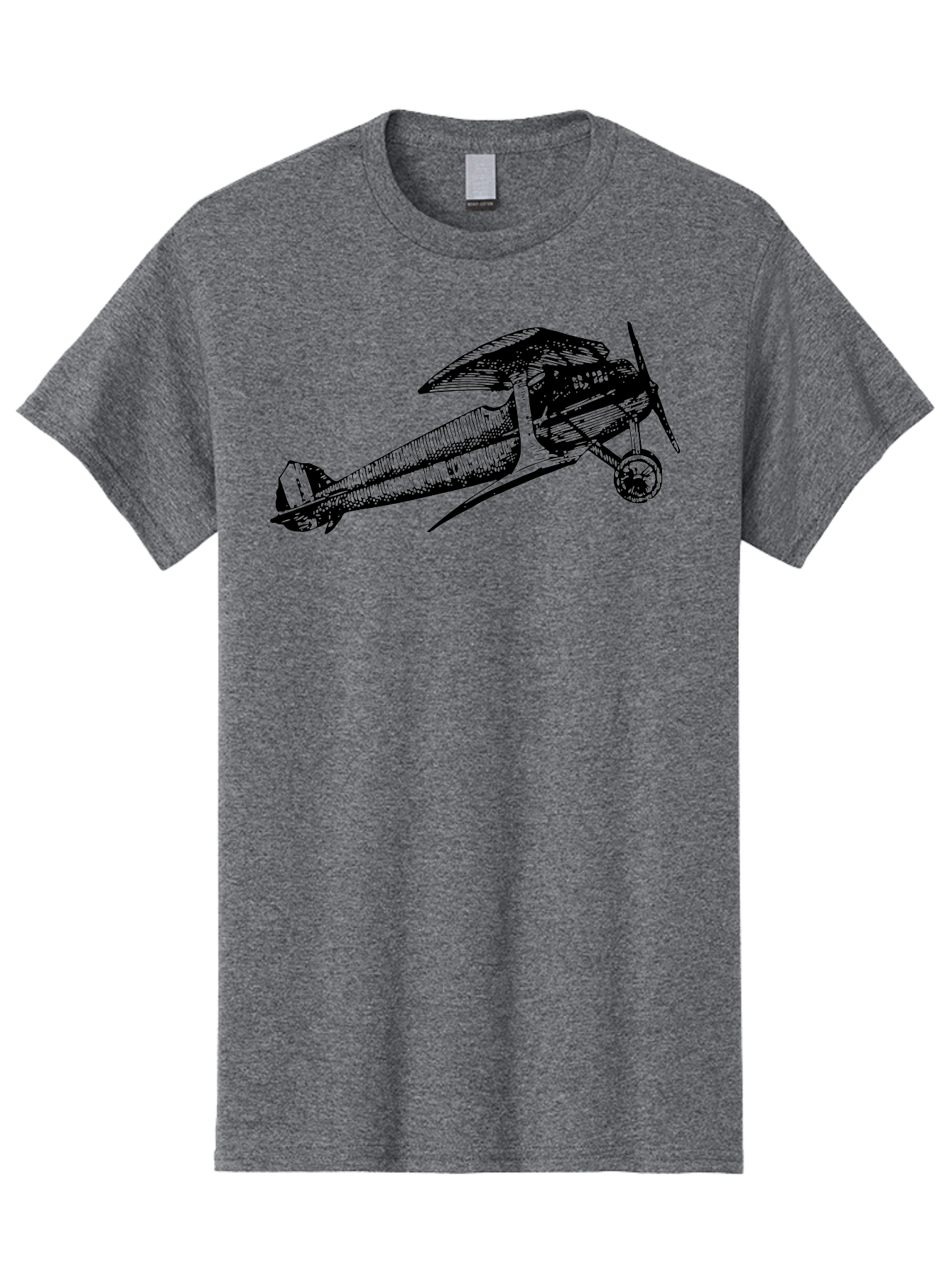 Biplane-1 Men'S Graphic Tee, 100% Cotton, Comfortable Casual Summer Wear, Machine Washable, Vintage Aeroplane, Classic Aircraft, Retro Aviation, Antique Plane, Old-Fashioned Flying Machine, Historical Flight Aad778
