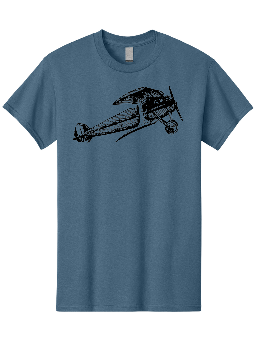 Biplane-1 Men'S Graphic Tee, 100% Cotton, Comfortable Casual Summer Wear, Machine Washable, Vintage Aeroplane, Classic Aircraft, Retro Aviation, Antique Plane, Old-Fashioned Flying Machine, Historical Flight Aad778