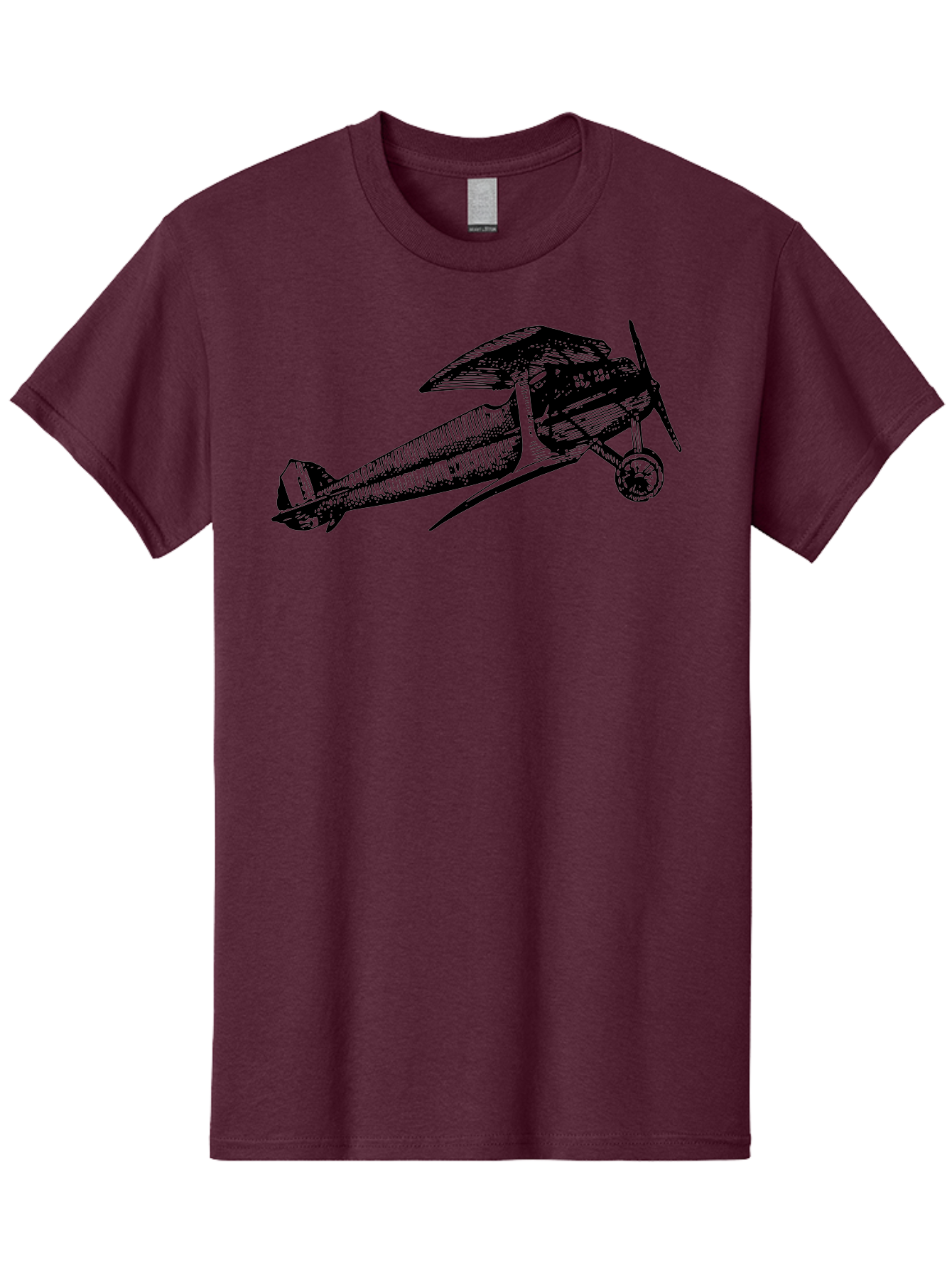 Biplane-1 Men'S Graphic Tee, 100% Cotton, Comfortable Casual Summer Wear, Machine Washable, Vintage Aeroplane, Classic Aircraft, Retro Aviation, Antique Plane, Old-Fashioned Flying Machine, Historical Flight Aad778