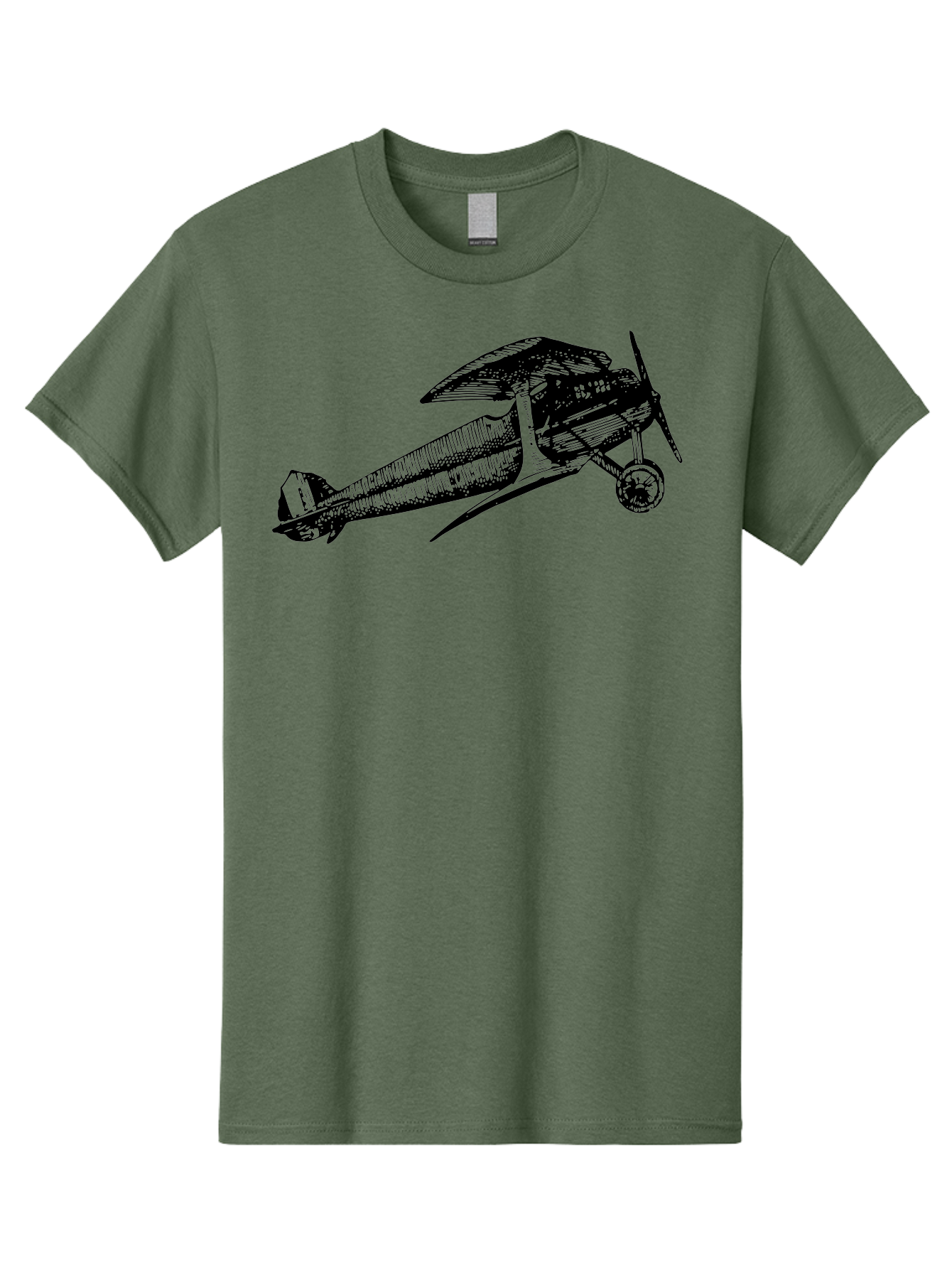 Biplane-1 Men'S Graphic Tee, 100% Cotton, Comfortable Casual Summer Wear, Machine Washable, Vintage Aeroplane, Classic Aircraft, Retro Aviation, Antique Plane, Old-Fashioned Flying Machine, Historical Flight Aad778