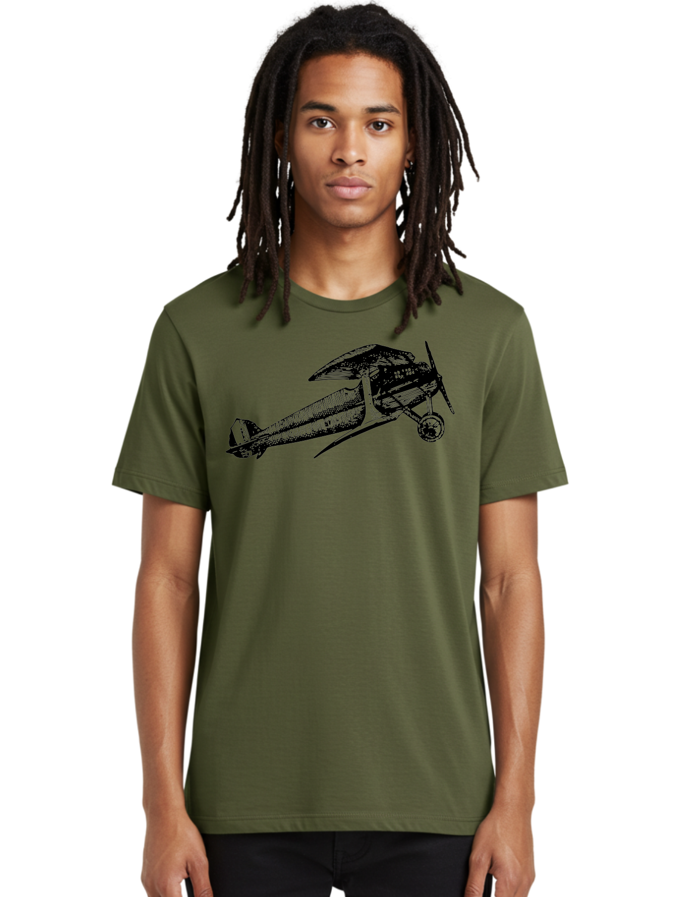 Biplane-1 Men'S Graphic Tee, 100% Cotton, Comfortable Casual Summer Wear, Machine Washable, Vintage Aeroplane, Classic Aircraft, Retro Aviation, Antique Plane, Old-Fashioned Flying Machine, Historical Flight Aad778