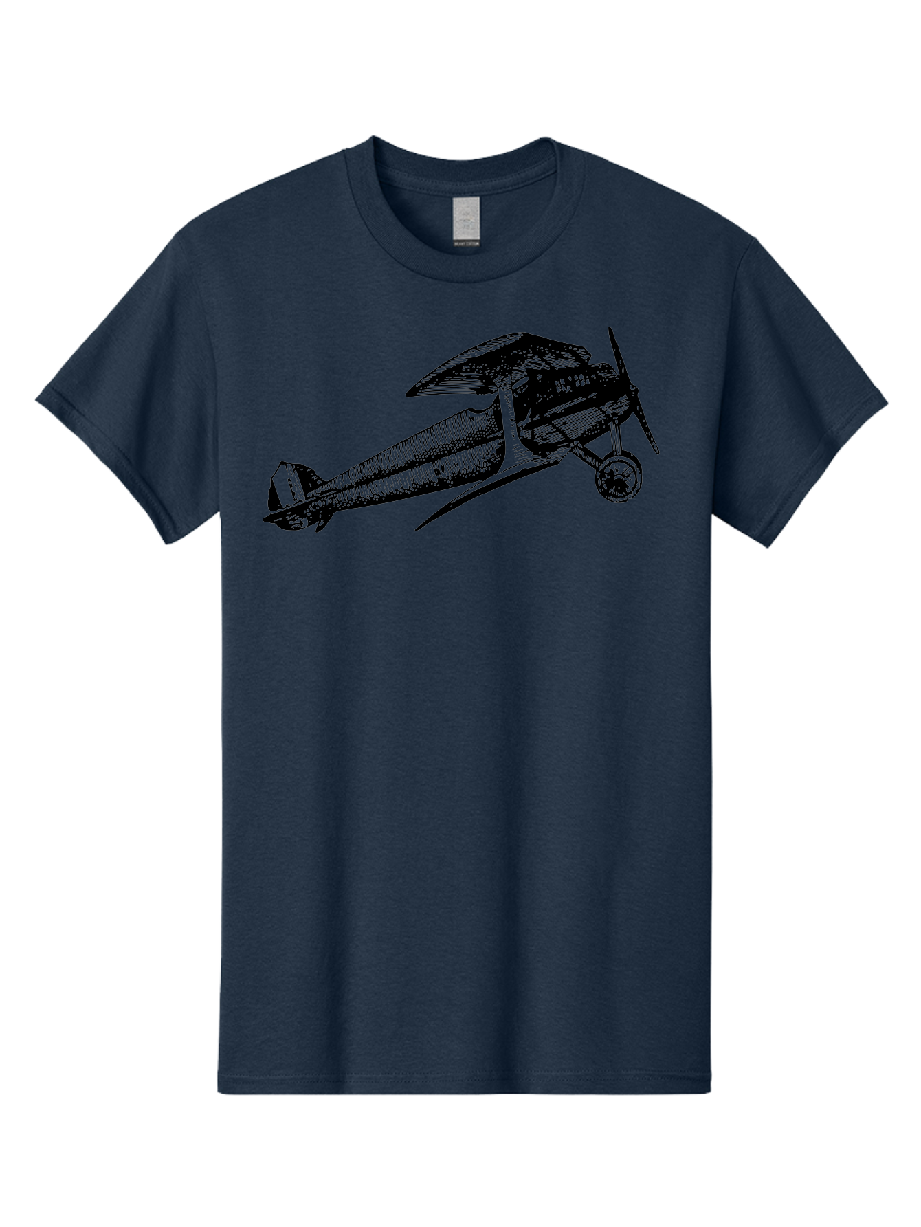 Biplane-1 Men'S Graphic Tee, 100% Cotton, Comfortable Casual Summer Wear, Machine Washable, Vintage Aeroplane, Classic Aircraft, Retro Aviation, Antique Plane, Old-Fashioned Flying Machine, Historical Flight Aad778