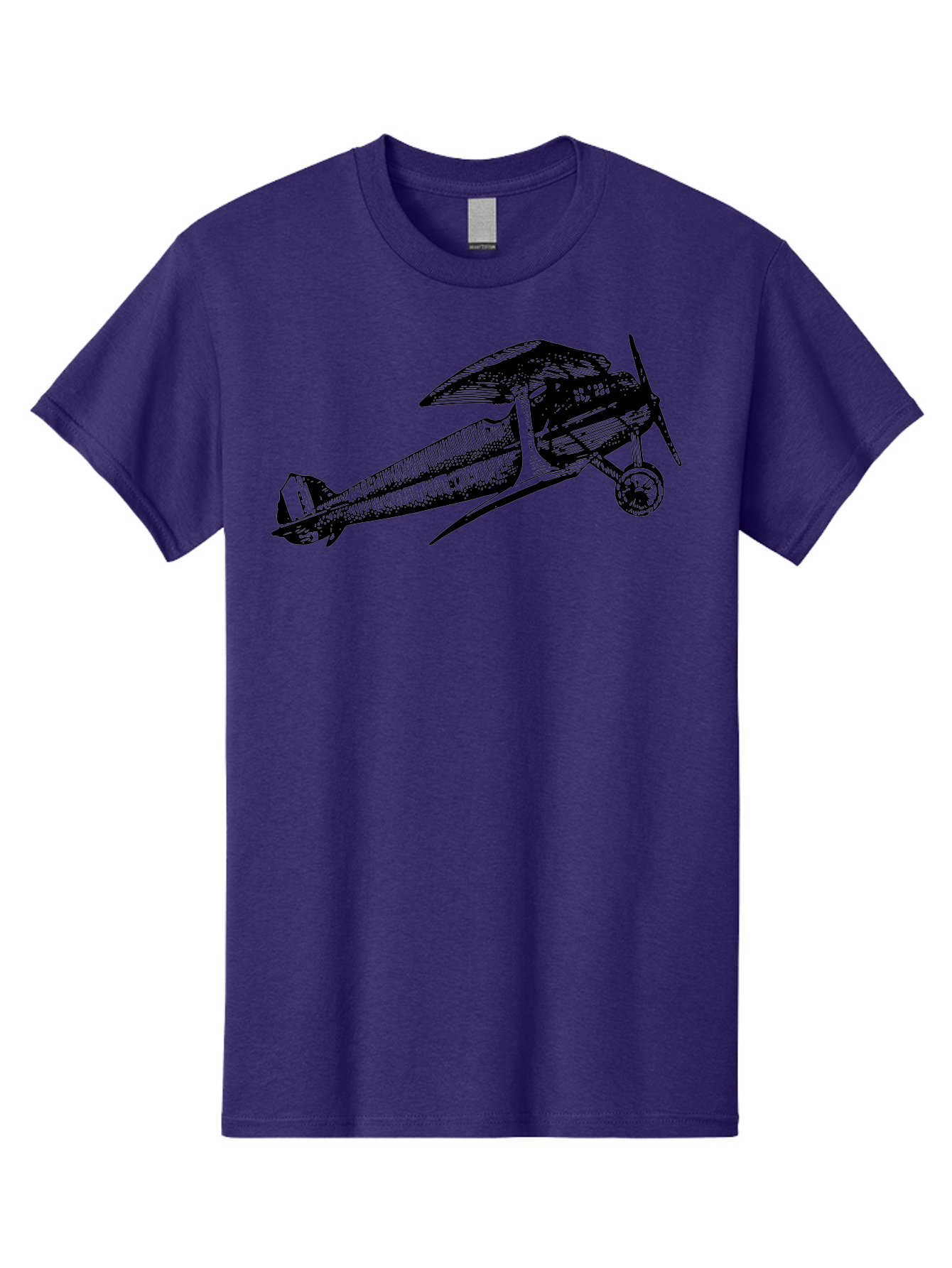Biplane-1 Men'S Graphic Tee, 100% Cotton, Comfortable Casual Summer Wear, Machine Washable, Vintage Aeroplane, Classic Aircraft, Retro Aviation, Antique Plane, Old-Fashioned Flying Machine, Historical Flight Aad778