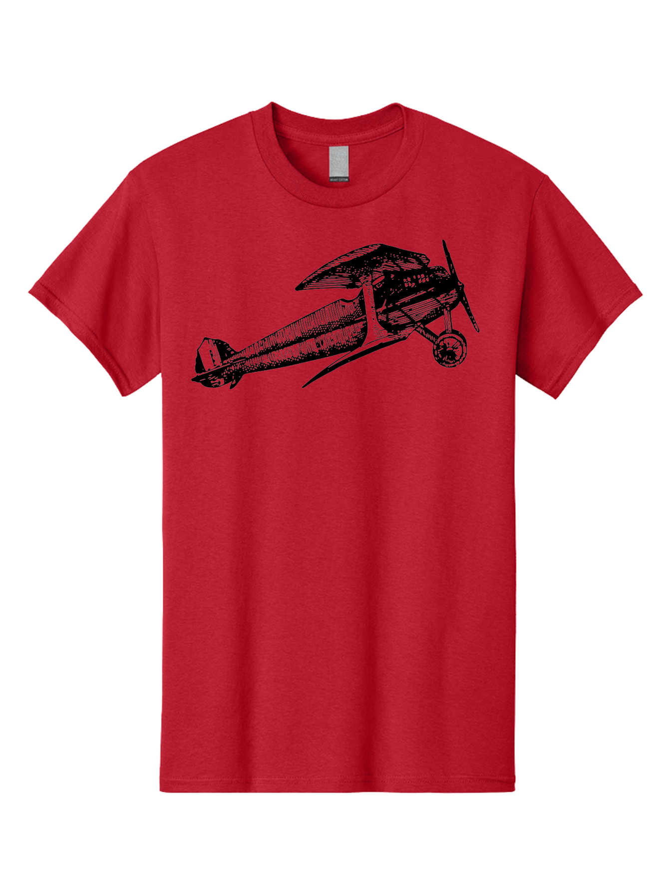 Biplane-1 Men'S Graphic Tee, 100% Cotton, Comfortable Casual Summer Wear, Machine Washable, Vintage Aeroplane, Classic Aircraft, Retro Aviation, Antique Plane, Old-Fashioned Flying Machine, Historical Flight Aad778