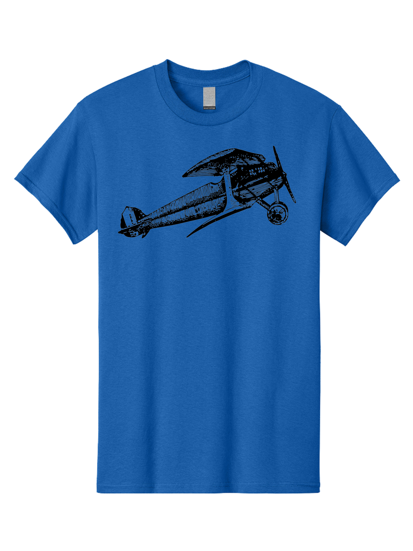 Biplane-1 Men'S Graphic Tee, 100% Cotton, Comfortable Casual Summer Wear, Machine Washable, Vintage Aeroplane, Classic Aircraft, Retro Aviation, Antique Plane, Old-Fashioned Flying Machine, Historical Flight Aad778