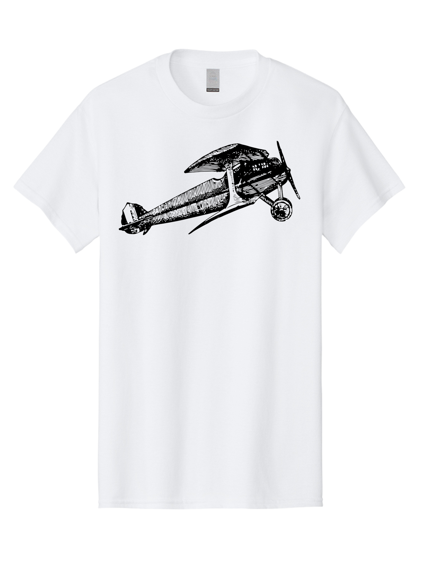 Biplane-1 Men'S Graphic Tee, 100% Cotton, Comfortable Casual Summer Wear, Machine Washable, Vintage Aeroplane, Classic Aircraft, Retro Aviation, Antique Plane, Old-Fashioned Flying Machine, Historical Flight Aad778