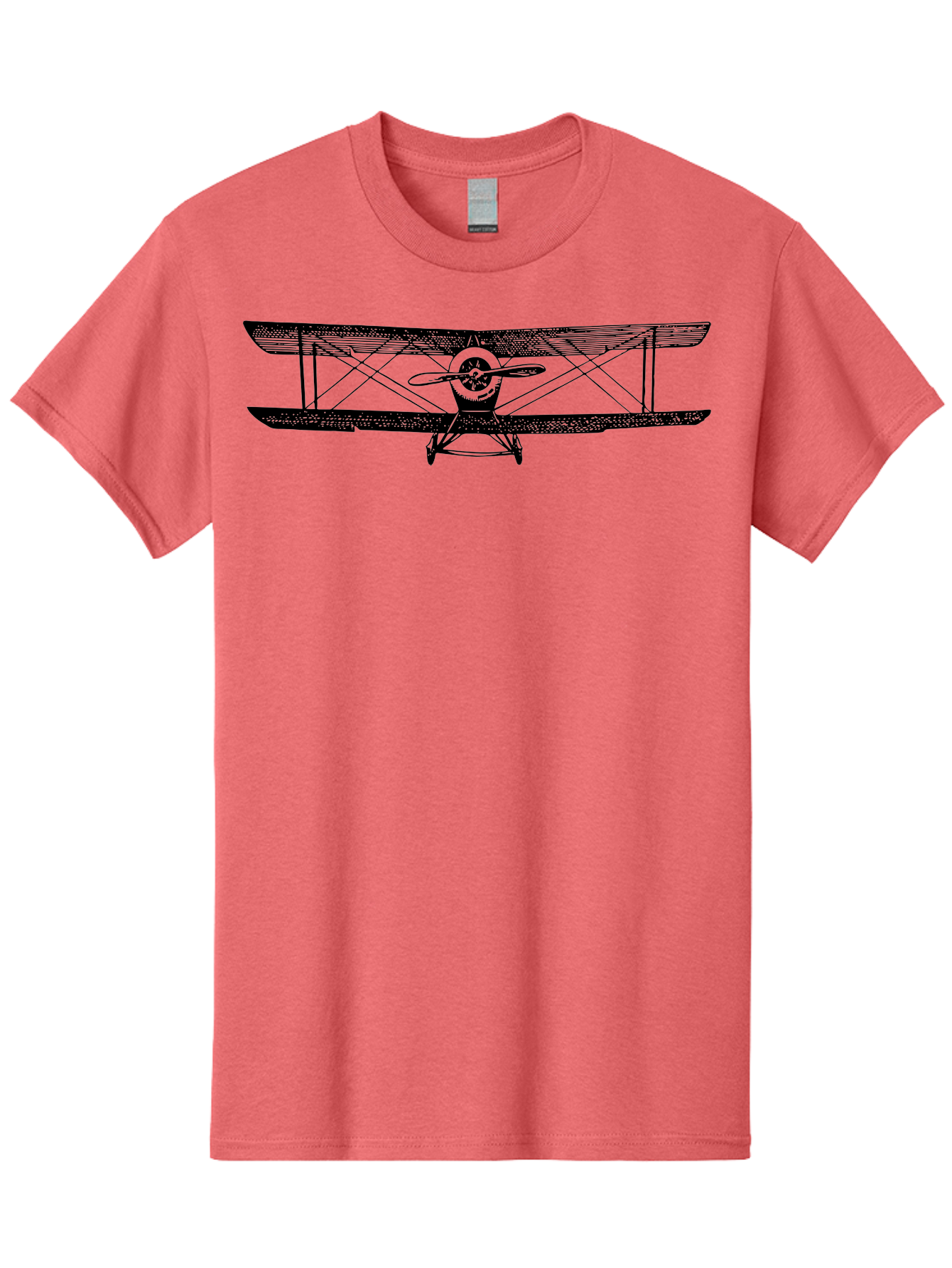 Biplane-2 Men'S Graphic Tee, 100% Cotton, Comfortable Casual Summer Wear, Machine Washable, Vintage Aircraft, Classic Aviation, Biplane Design, Double Wings, Propeller Driven, Retro Flying Machine, Historical Airplane, Aviation Heritage Aad779