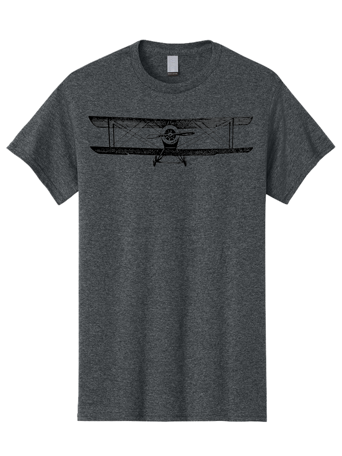 Biplane-2 Men'S Graphic Tee, 100% Cotton, Comfortable Casual Summer Wear, Machine Washable, Vintage Aircraft, Classic Aviation, Biplane Design, Double Wings, Propeller Driven, Retro Flying Machine, Historical Airplane, Aviation Heritage Aad779