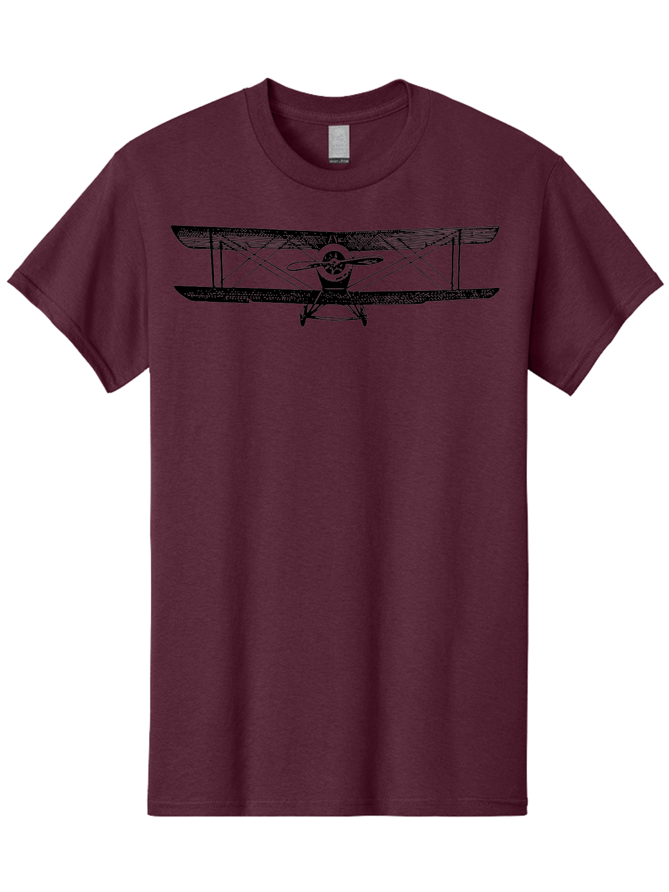 Biplane-2 Men'S Graphic Tee, 100% Cotton, Comfortable Casual Summer Wear, Machine Washable, Vintage Aircraft, Classic Aviation, Biplane Design, Double Wings, Propeller Driven, Retro Flying Machine, Historical Airplane, Aviation Heritage Aad779