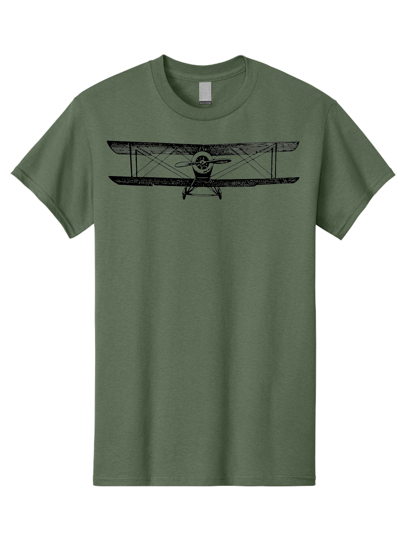 Biplane-2 Men'S Graphic Tee, 100% Cotton, Comfortable Casual Summer Wear, Machine Washable, Vintage Aircraft, Classic Aviation, Biplane Design, Double Wings, Propeller Driven, Retro Flying Machine, Historical Airplane, Aviation Heritage Aad779