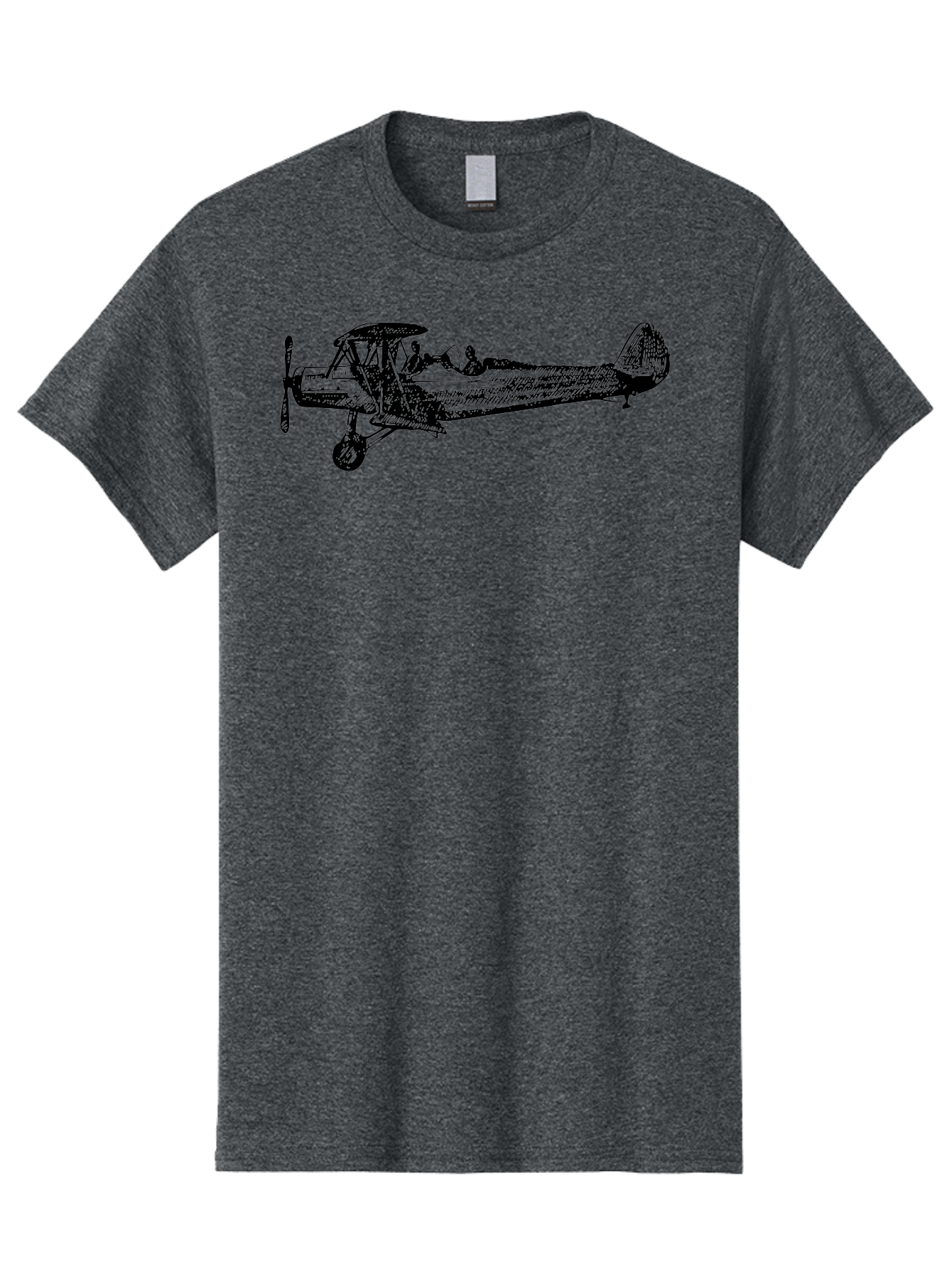 Biplane-3 Men'S Graphic Tee, 100% Cotton, Comfortable Casual Summer Wear, Machine Washable, Vintage Biplane, Classic Aircraft, Historical Aviation, Biplane Illustration, Pilot, Propeller Plane, Old Airplane, Flight, Retro Style Aad780