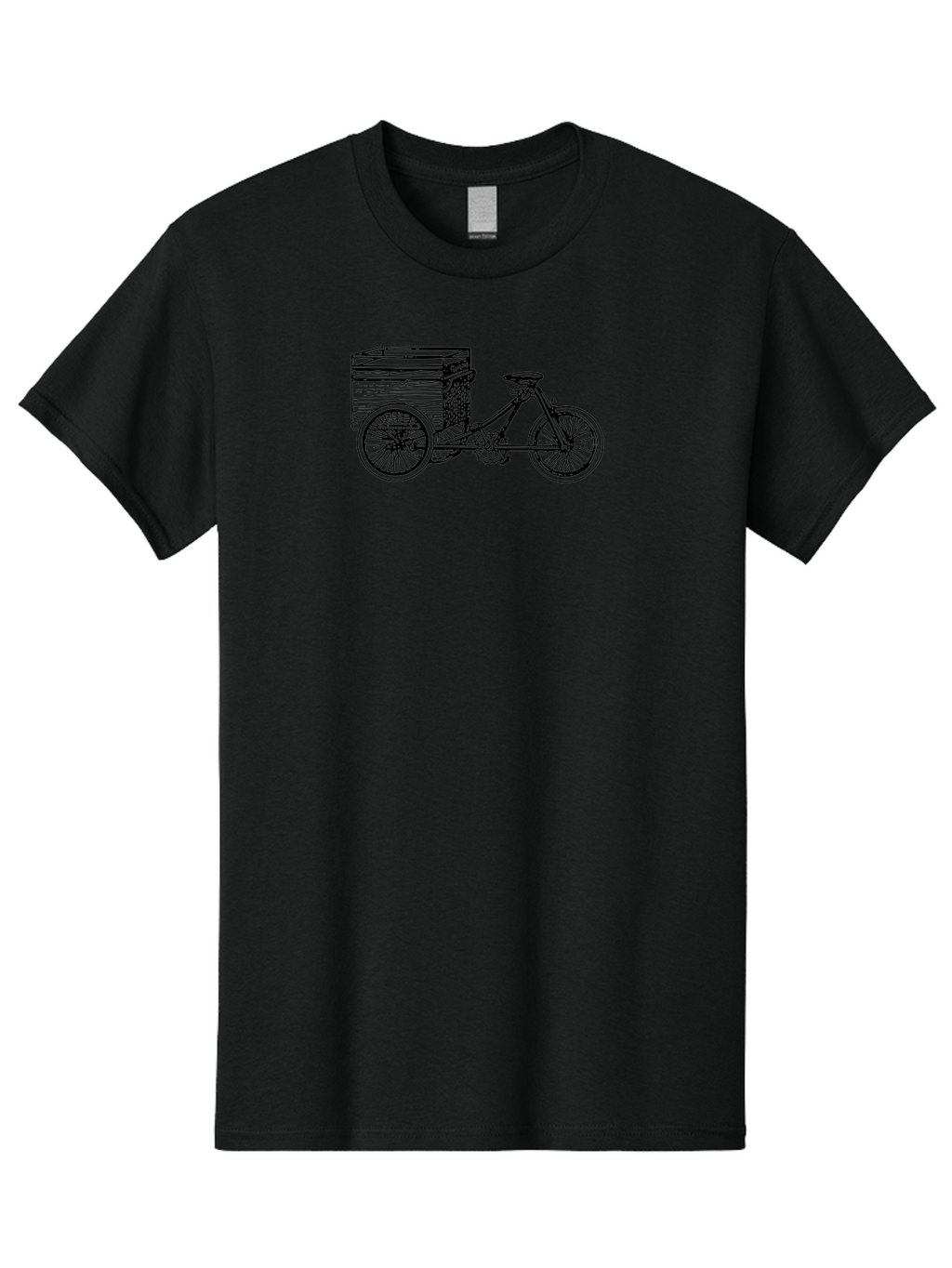 Cargobike Men'S Graphic Tee, 100% Cotton, Comfortable Casual Summer Wear, Machine Washable, Vintage Tricycle, Retro Bicycle, Goldilocks Branding, Cargo Bike, Three-Wheeled Vehicle, Nostalgic Design, Antique Bike Aad783