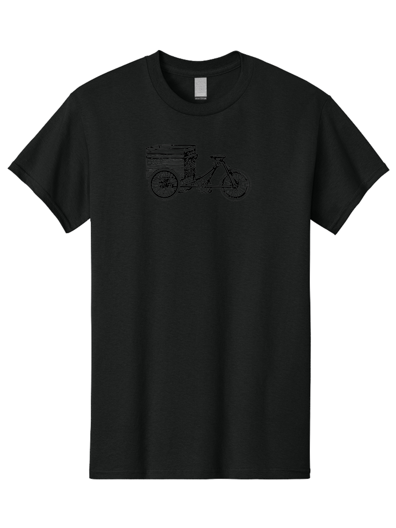 Cargobike Men'S Graphic Tee, 100% Cotton, Comfortable Casual Summer Wear, Machine Washable, Vintage Tricycle, Retro Bicycle, Goldilocks Branding, Cargo Bike, Three-Wheeled Vehicle, Nostalgic Design, Antique Bike Aad783