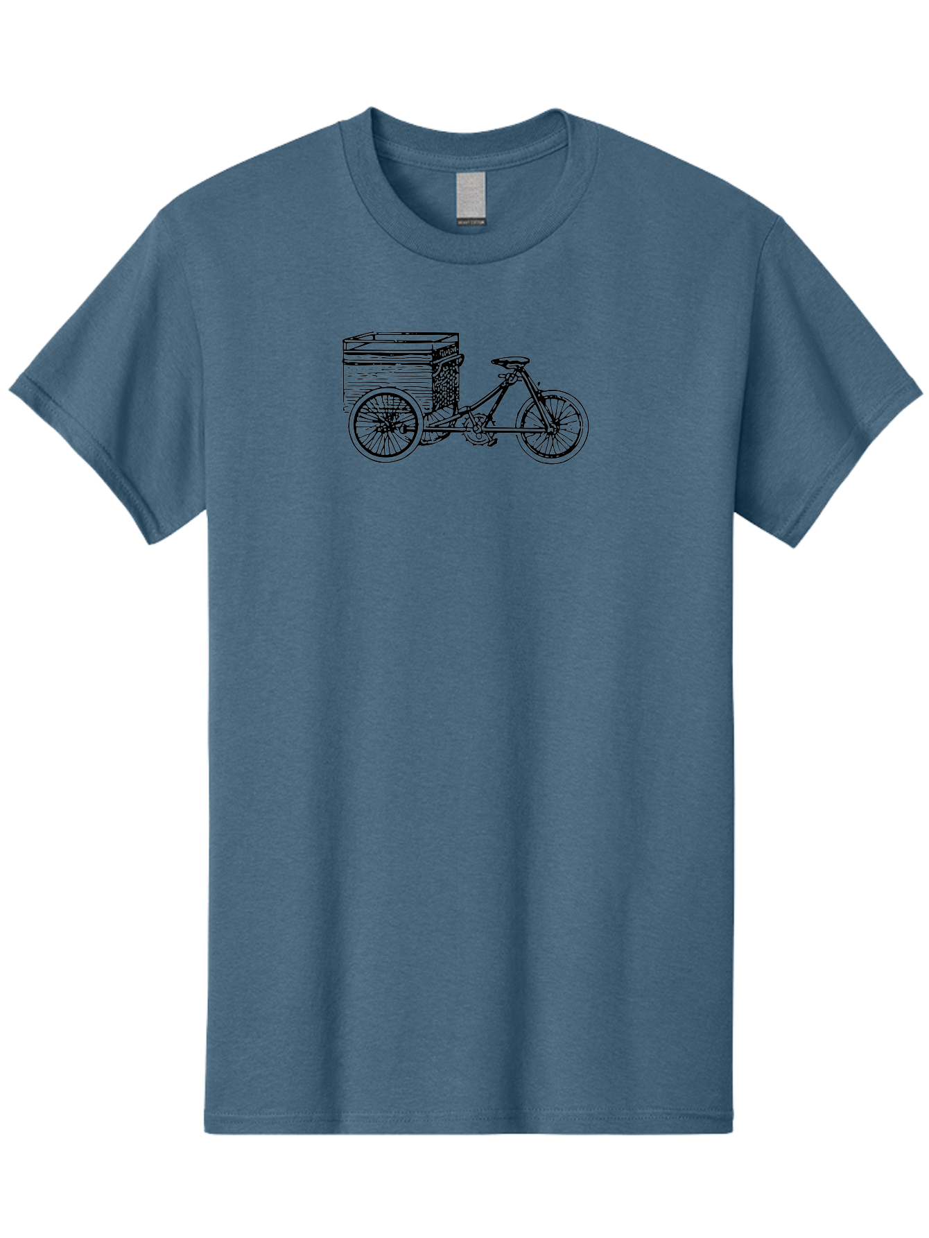 Cargobike Men'S Graphic Tee, 100% Cotton, Comfortable Casual Summer Wear, Machine Washable, Vintage Tricycle, Retro Bicycle, Goldilocks Branding, Cargo Bike, Three-Wheeled Vehicle, Nostalgic Design, Antique Bike Aad783