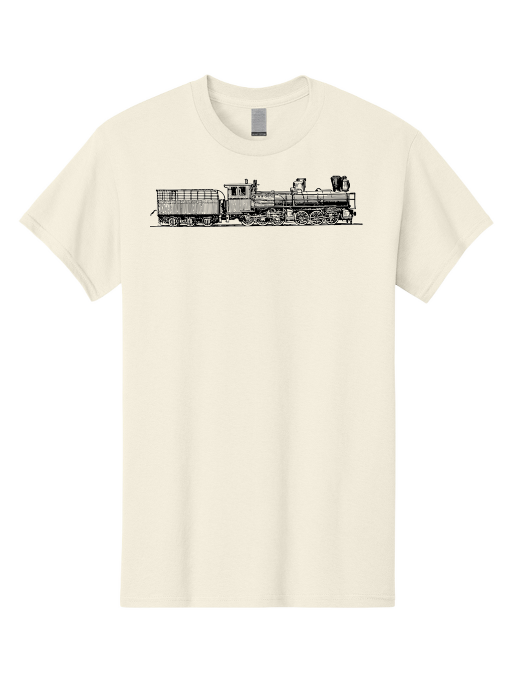 Steam-Train Men'S Graphic Tee, 100% Cotton, Comfortable Casual Summer Wear, Machine Washable, Vintage Locomotive, Train Engine, Steam Train, Railway Heritage, Classic Transport, Nostalgic Train, Railroad Nostalgia, Antique Locomotive Aad812