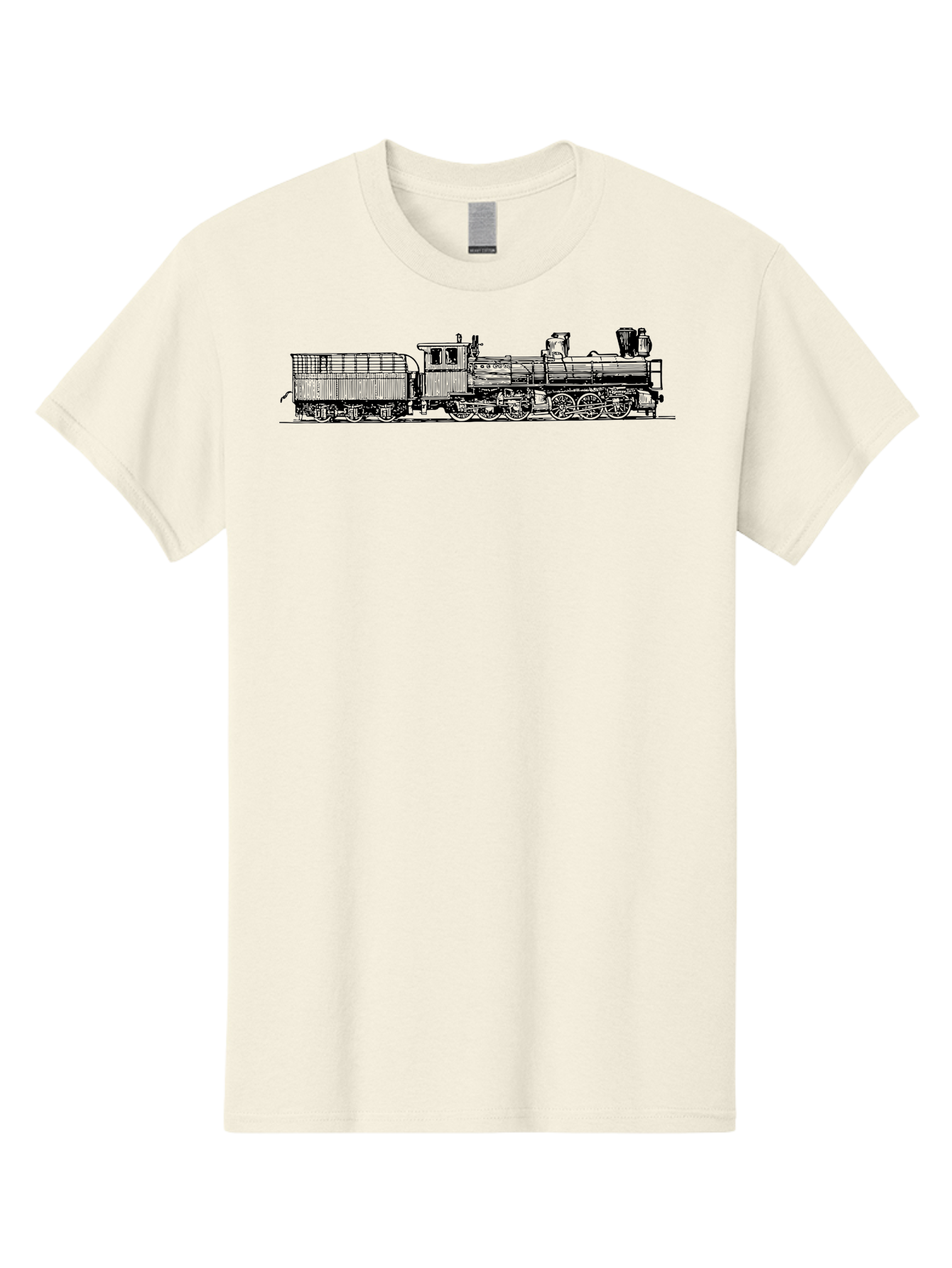 Steam-Train Men'S Graphic Tee, 100% Cotton, Comfortable Casual Summer Wear, Machine Washable, Vintage Locomotive, Train Engine, Steam Train, Railway Heritage, Classic Transport, Nostalgic Train, Railroad Nostalgia, Antique Locomotive Aad812
