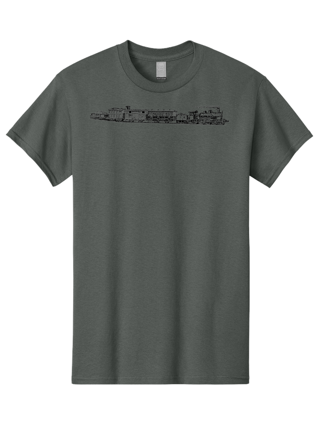Train Men'S Graphic Tee, 100% Cotton, Comfortable Casual Summer Wear, Machine Washable, Railroad, Train, Steam Locomotive, Vintage Transportation, Classic Design, Nostalgic Travel, Iron Horse, Rail Travel Aad814