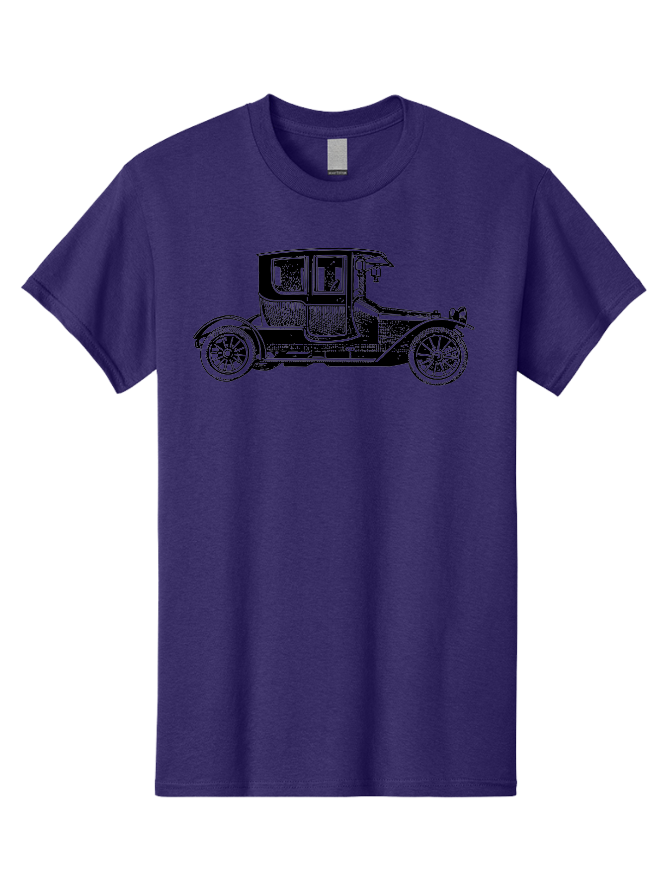 Vintage-Car-Illustration Men'S Graphic Tee, 100% Cotton, Comfortable Casual Summer Wear, Machine Washable, Vintage Automobile, Classic Car, Antique Vehicle, Old-Fashioned Transportation, Retro Car Design, Historical Vehicle, Old Car Aad828