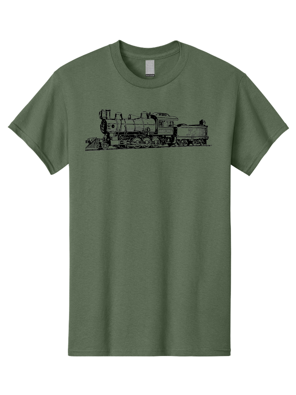 Vintage-Train Men'S Graphic Tee, 100% Cotton, Comfortable Casual Summer Wear, Machine Washable, Vintage Steam Train, Classic Locomotive, Railroad Transportation, Nostalgic Train, Retro Railway, Old-Fashioned Train Engine Aad835