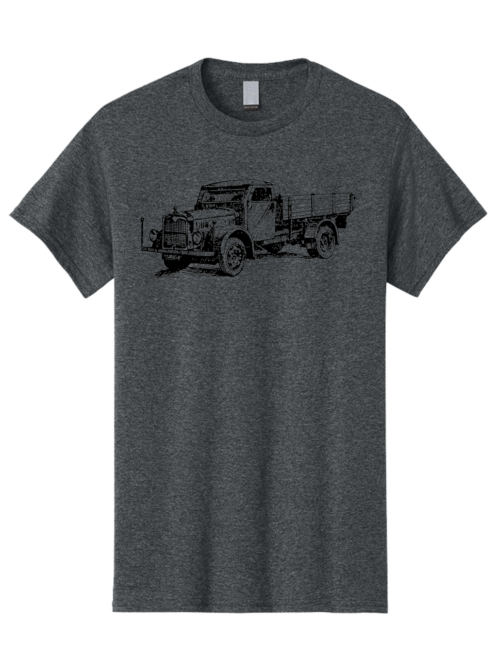 Vintage-Truck-1 Men'S Graphic Tee, 100% Cotton, Comfortable Casual Summer Wear, Machine Washable, Vintage Truck, Old Truck, Classic Vehicle, Retro Transportation, Antique Automobile, Heavy Duty Truck, Cargo Truck, Classic Machinery, Aad836