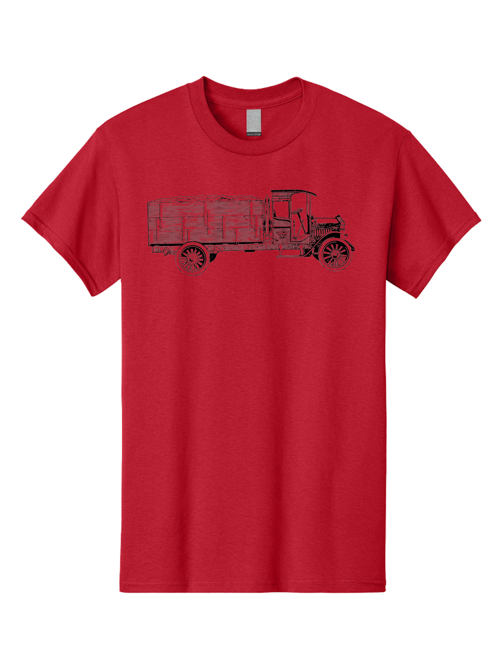 Vintage-Truck-2 Men'S Graphic Tee, 100% Cotton, Comfortable Casual Summer Wear, Machine Washable, Vintage Truck, Classic Vehicle, Wooden Crates, Old Truck Design, Antique Transportation, Retro Automobile, Nostalgic Truck Aad837
