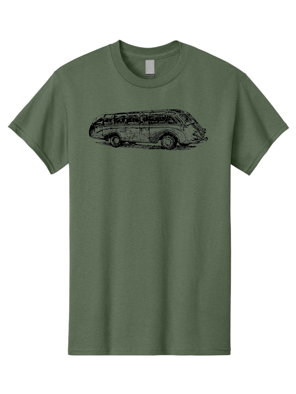 Vw-Bus Men'S Graphic Tee, 100% Cotton, Comfortable Casual Summer Wear, Machine Washable, Vintage Vw Bus, Retro Vehicle, Classic Car Illustration, Nostalgic Design, Sketch Art, Van Life, Travel Inspiration Aad839
