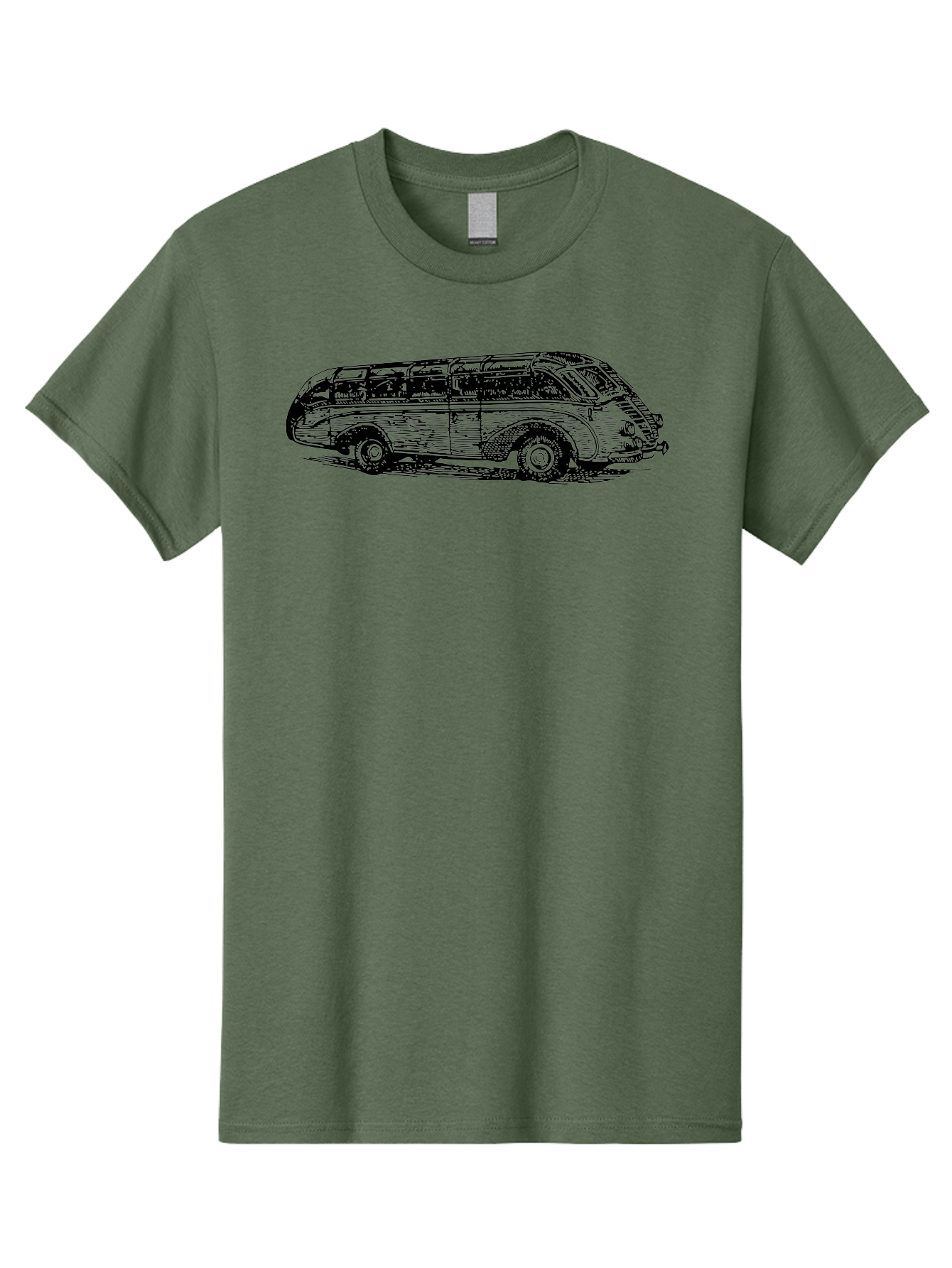 Vw-Bus Men'S Graphic Tee, 100% Cotton, Comfortable Casual Summer Wear, Machine Washable, Vintage Vw Bus, Retro Vehicle, Classic Car Illustration, Nostalgic Design, Sketch Art, Van Life, Travel Inspiration Aad839