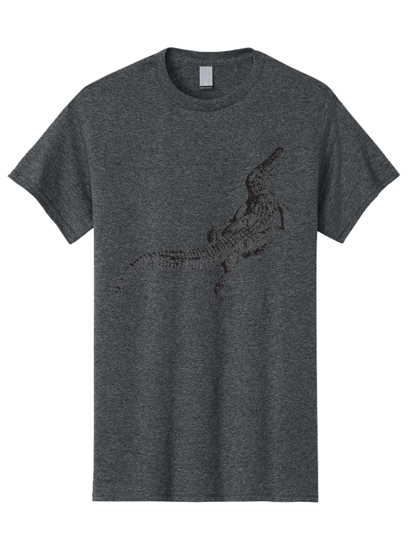 Alligator Men'S Graphic Tee, 100% Cotton, Comfortable Casual Summer Wear, Machine Washable, Crocodile Illustration, Reptile Art, Wildlife Design, Scaly Texture, Fierce Animal, Predatory Creature, Wild Nature Aad844