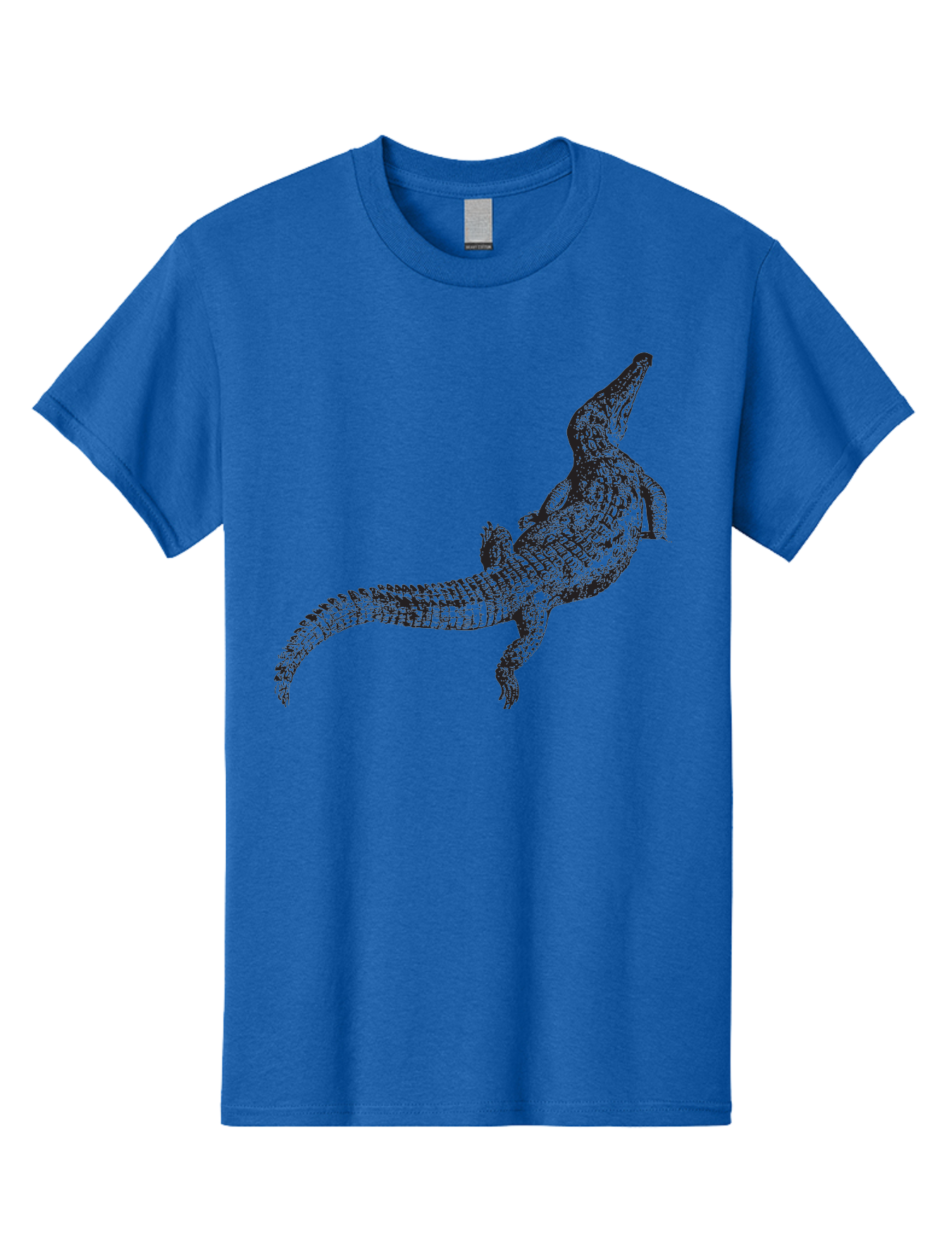 Alligator Men'S Graphic Tee, 100% Cotton, Comfortable Casual Summer Wear, Machine Washable, Crocodile Illustration, Reptile Art, Wildlife Design, Scaly Texture, Fierce Animal, Predatory Creature, Wild Nature Aad844