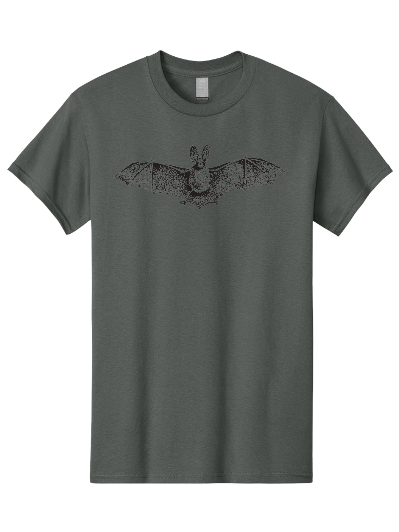 Bat Men'S Graphic Tee, 100% Cotton, Comfortable Casual Summer Wear, Machine Washable, Bat With Rabbit Head, Crossbreed Animal, Fantasy Creature, Dark Art, Gothic Illustration, Unusual Hybrid, Surrealism, Weird Art Aad848