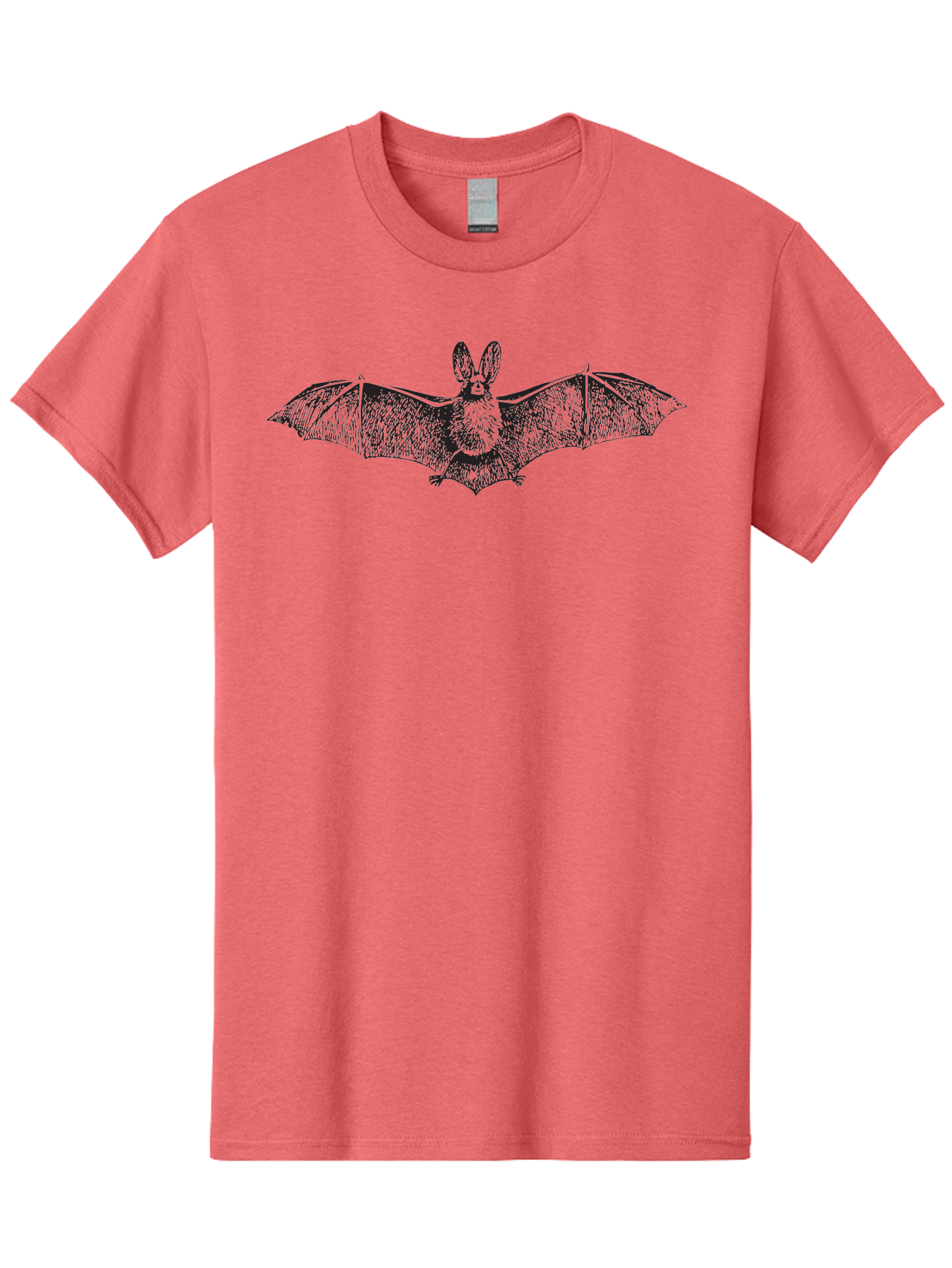 Bat Men'S Graphic Tee, 100% Cotton, Comfortable Casual Summer Wear, Machine Washable, Bat With Rabbit Head, Crossbreed Animal, Fantasy Creature, Dark Art, Gothic Illustration, Unusual Hybrid, Surrealism, Weird Art Aad848