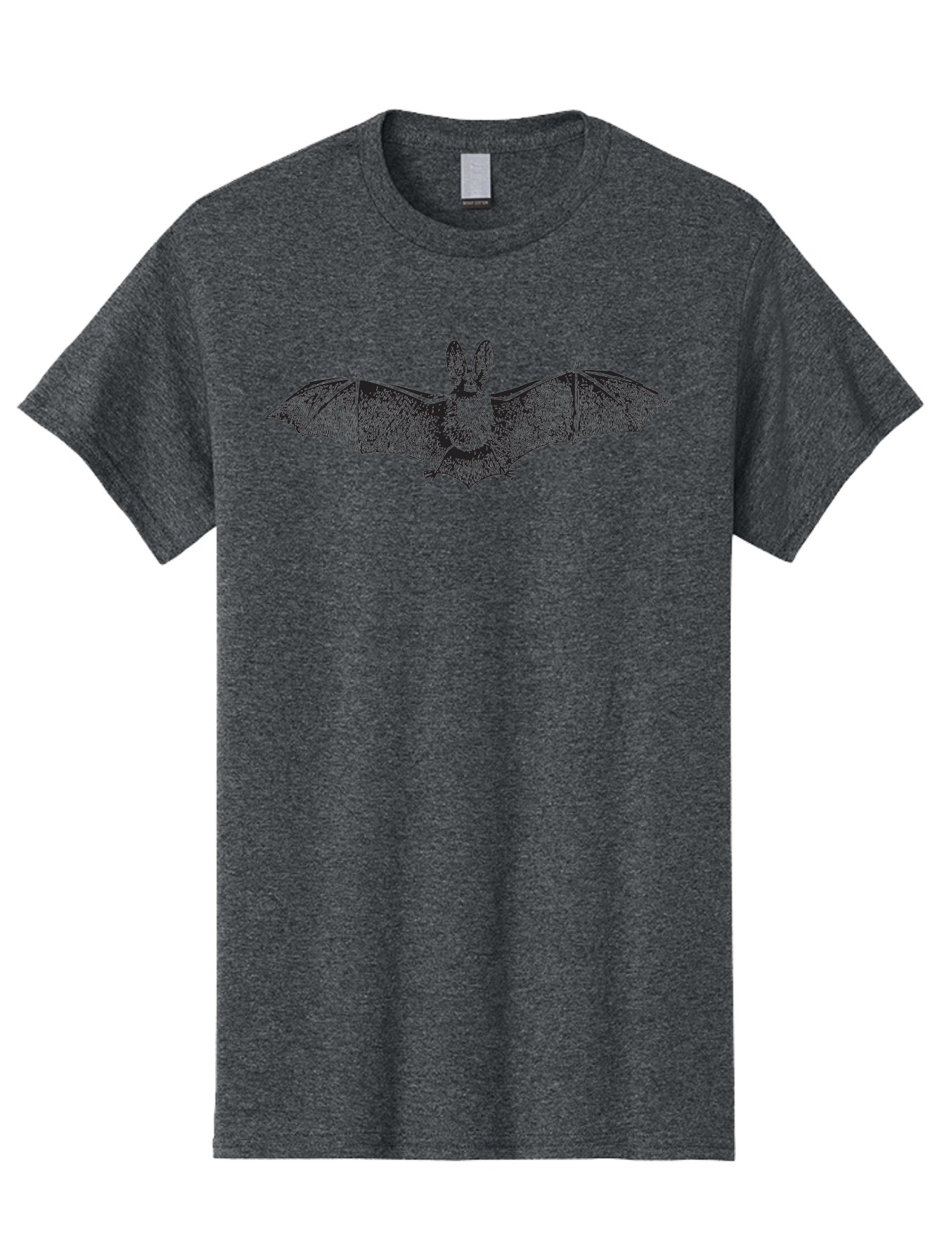 Bat Men'S Graphic Tee, 100% Cotton, Comfortable Casual Summer Wear, Machine Washable, Bat With Rabbit Head, Crossbreed Animal, Fantasy Creature, Dark Art, Gothic Illustration, Unusual Hybrid, Surrealism, Weird Art Aad848