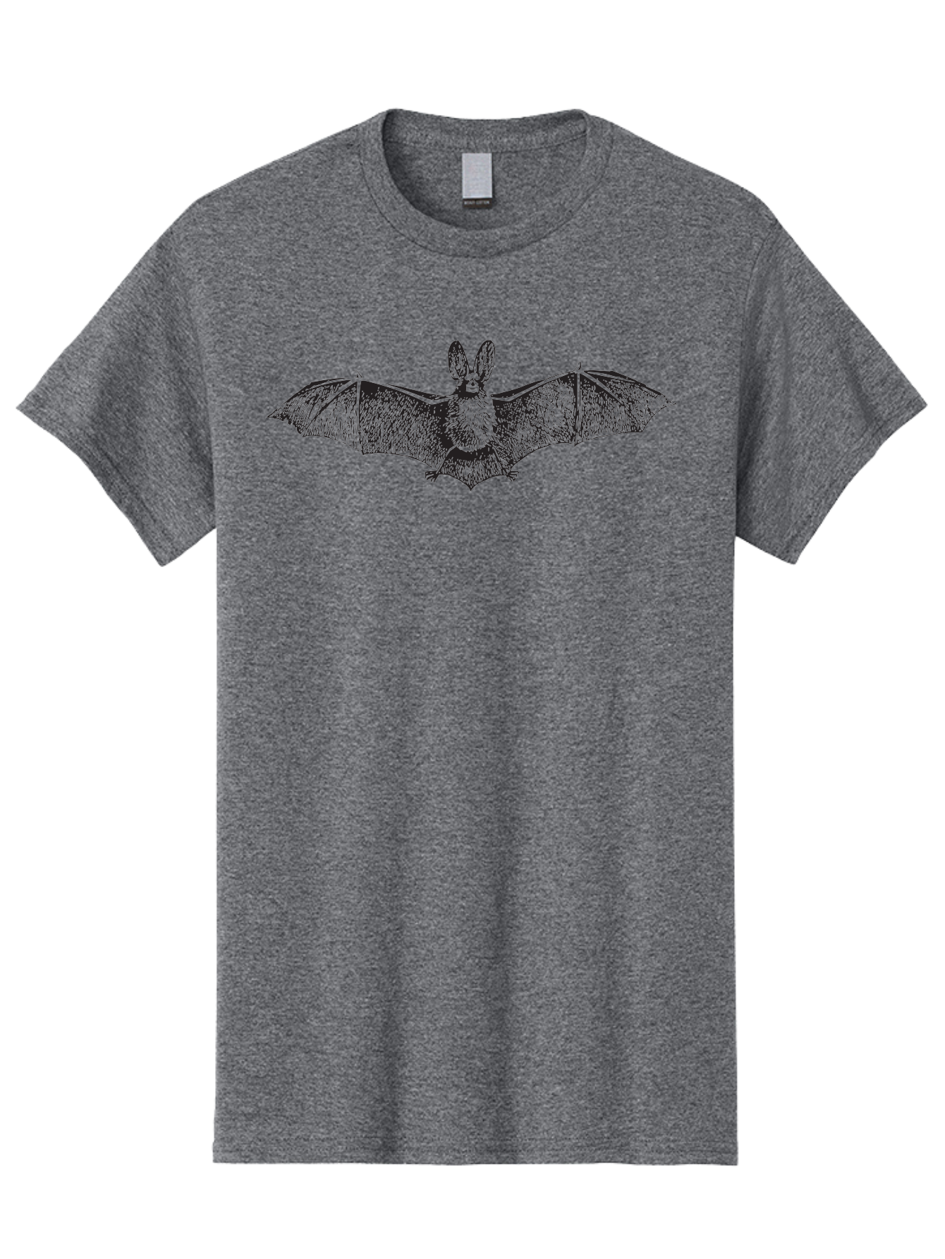 Bat Men'S Graphic Tee, 100% Cotton, Comfortable Casual Summer Wear, Machine Washable, Bat With Rabbit Head, Crossbreed Animal, Fantasy Creature, Dark Art, Gothic Illustration, Unusual Hybrid, Surrealism, Weird Art Aad848