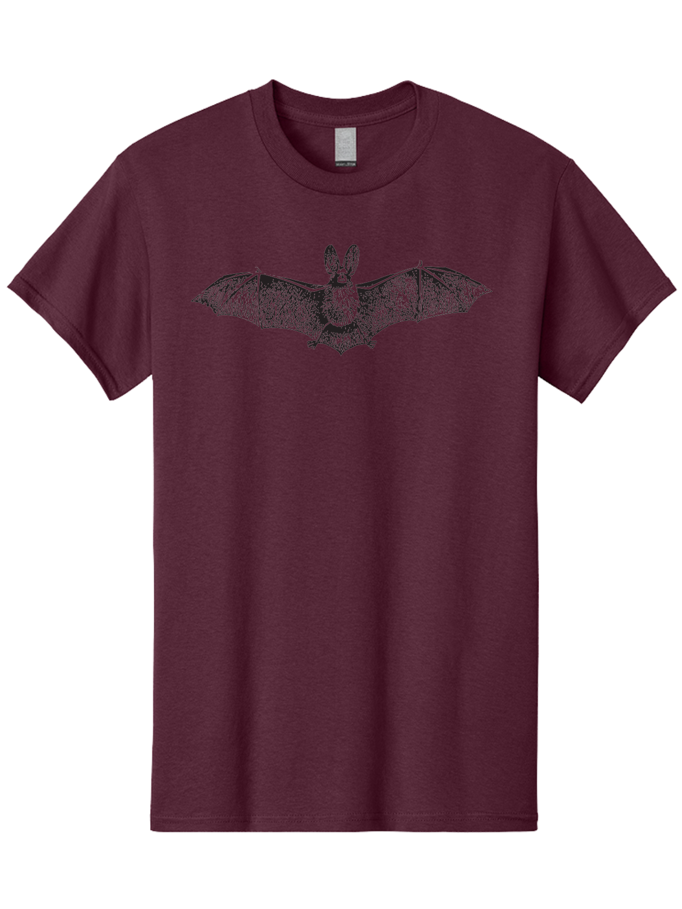 Bat Men'S Graphic Tee, 100% Cotton, Comfortable Casual Summer Wear, Machine Washable, Bat With Rabbit Head, Crossbreed Animal, Fantasy Creature, Dark Art, Gothic Illustration, Unusual Hybrid, Surrealism, Weird Art Aad848