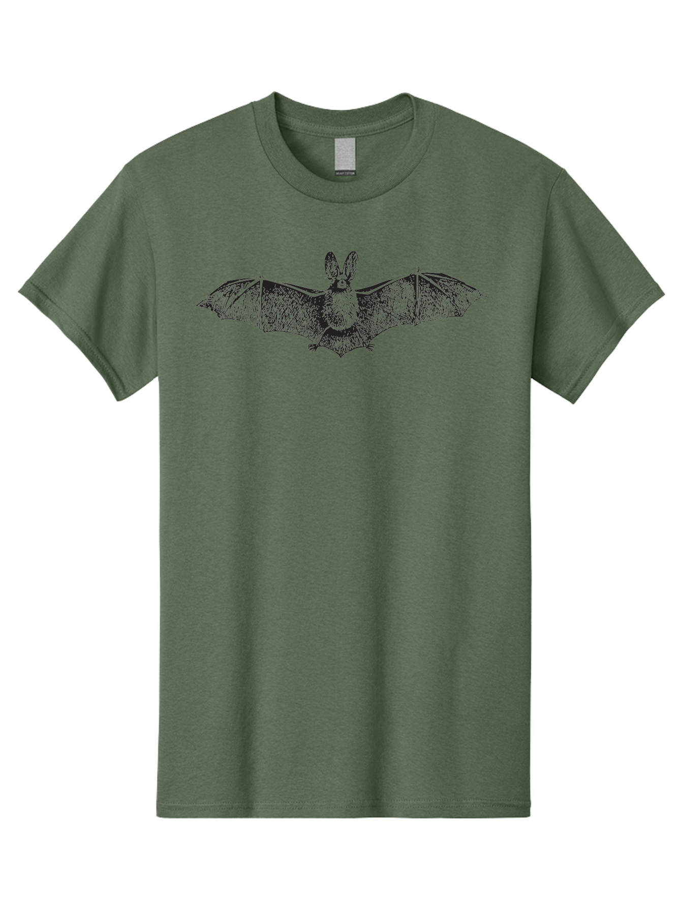 Bat Men'S Graphic Tee, 100% Cotton, Comfortable Casual Summer Wear, Machine Washable, Bat With Rabbit Head, Crossbreed Animal, Fantasy Creature, Dark Art, Gothic Illustration, Unusual Hybrid, Surrealism, Weird Art Aad848