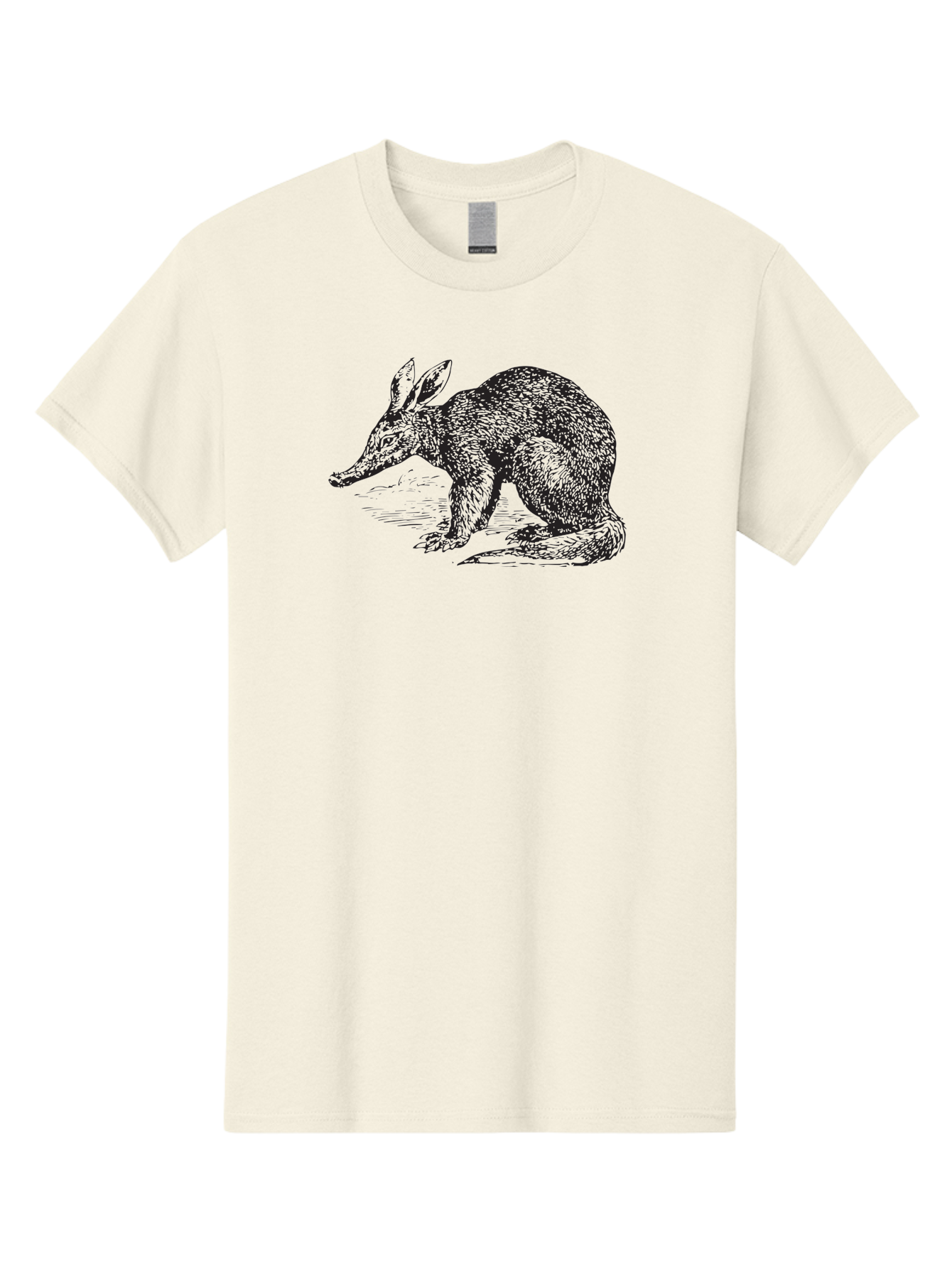 Billie-The-Bilby Men'S Graphic Tee, 100% Cotton, Comfortable Casual Summer Wear, Machine Washable, Bilby Animal Illustration, Marsupial Wildlife, Long Snout, Rabbit-Like Ears, Textured Fur, Detailed Artwork, Wildlife Art Aad851