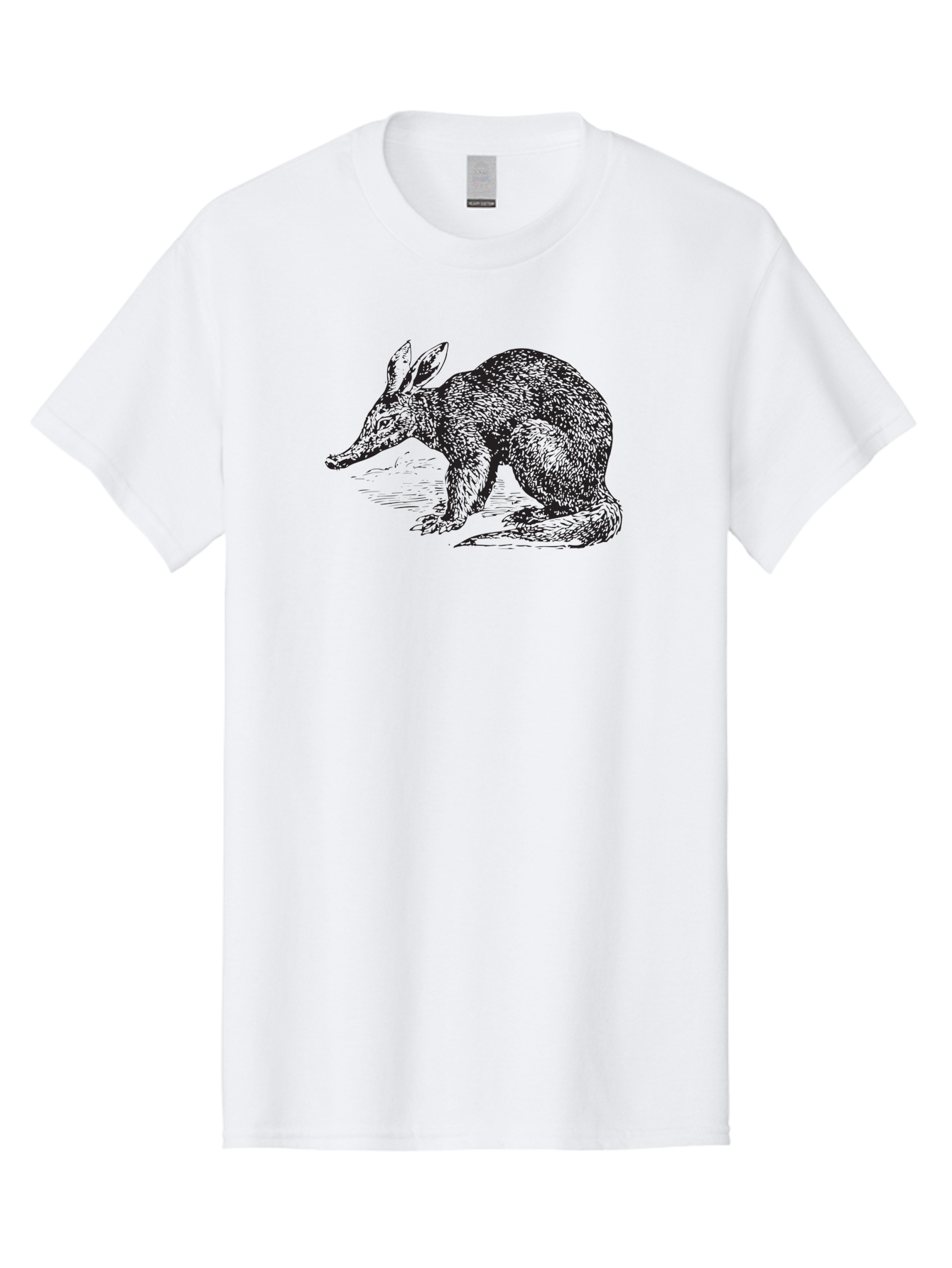 Billie-The-Bilby Men'S Graphic Tee, 100% Cotton, Comfortable Casual Summer Wear, Machine Washable, Bilby Animal Illustration, Marsupial Wildlife, Long Snout, Rabbit-Like Ears, Textured Fur, Detailed Artwork, Wildlife Art Aad851