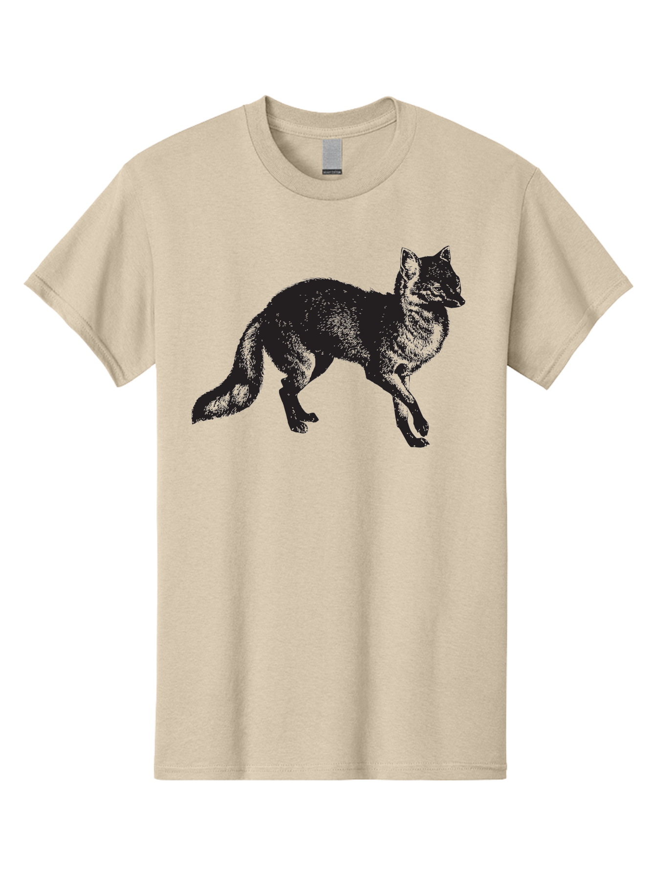 Black-Wolf Men'S Graphic Tee, 100% Cotton, Comfortable Casual Summer Wear, Machine Washable, Black Fox, Wildlife, Animal Silhouette, Nature, Wild Canines, Predators, Forest Dwellers, Black Graphic, Neon Effect Aad856