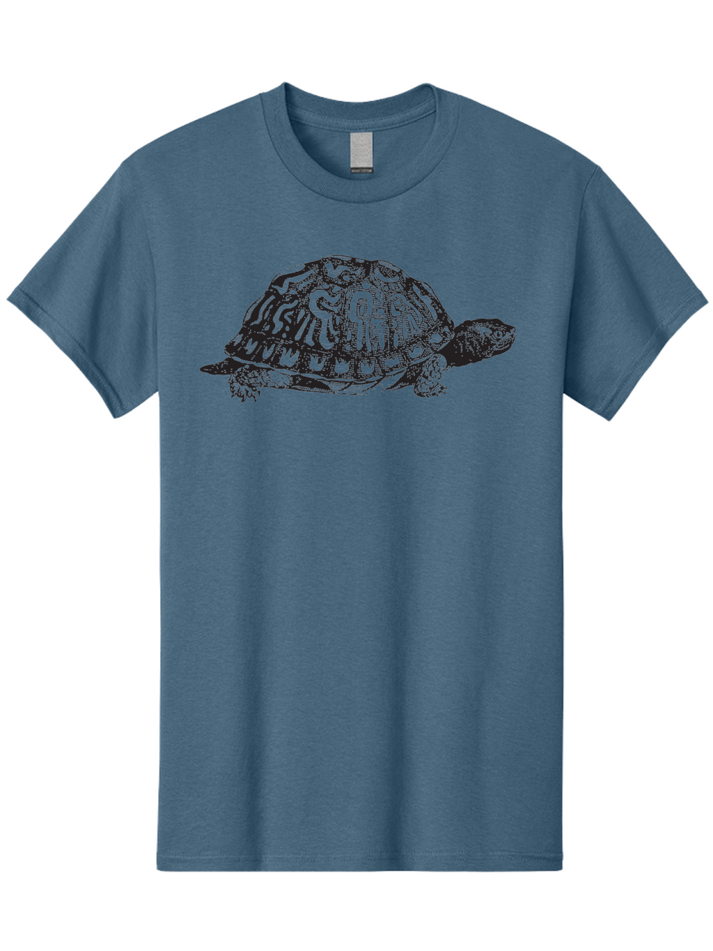 Box-Turtle Men'S Graphic Tee, 100% Cotton, Comfortable Casual Summer Wear, Machine Washable, Turtle Illustration, Reptile Art, Shell Pattern, Wildlife Graphic, Slow-Moving Creature, Nature-Inspired Design, Abstract Animal Art, Detailed Texture Aad858
