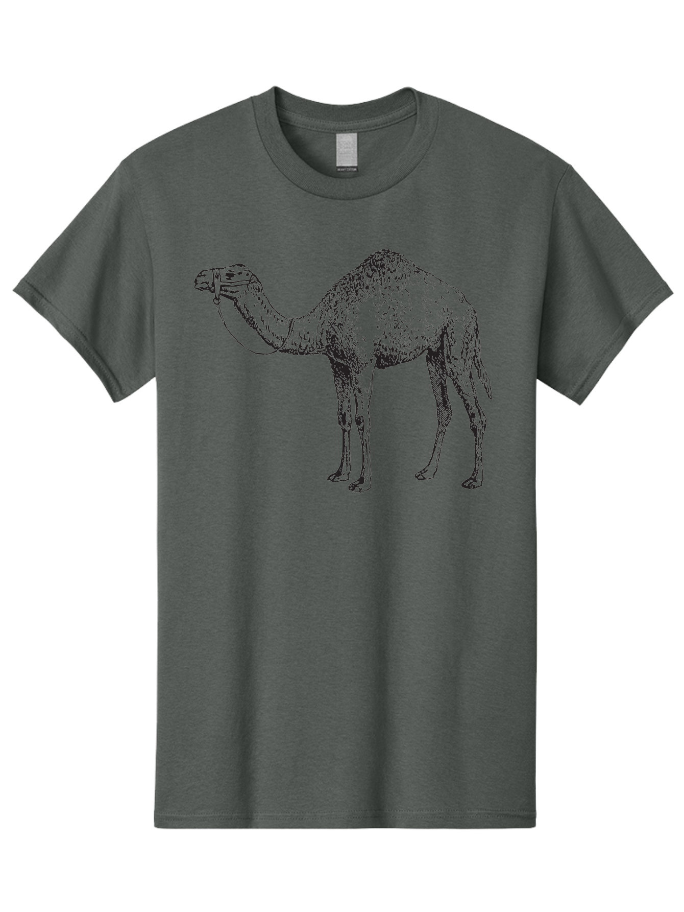 Camel Men'S Graphic Tee, 100% Cotton, Comfortable Casual Summer Wear, Machine Washable, Camel Illustration, Desert Animal, Wildlife Artwork, Camel Silhouette, Graphic Design, Illustration Art, Animal Drawing, Camel Graphic Aad861