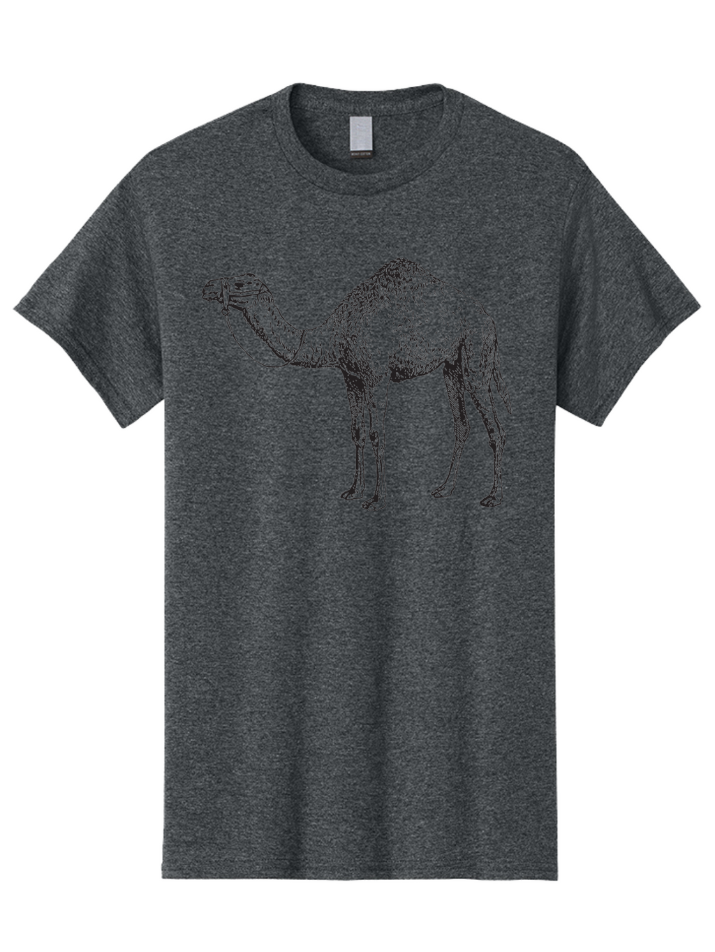 Camel Men'S Graphic Tee, 100% Cotton, Comfortable Casual Summer Wear, Machine Washable, Camel Illustration, Desert Animal, Wildlife Artwork, Camel Silhouette, Graphic Design, Illustration Art, Animal Drawing, Camel Graphic Aad861