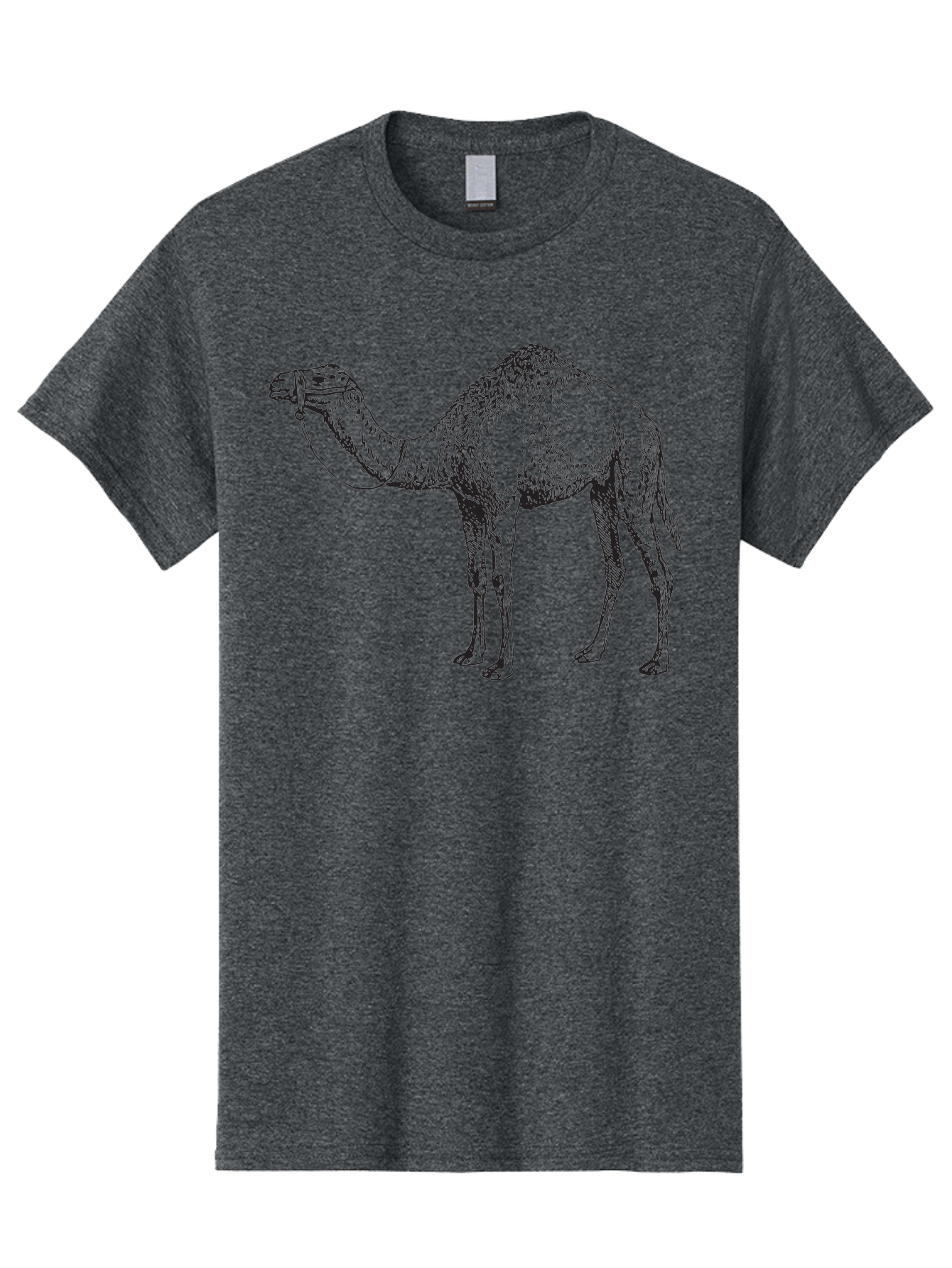 Camel Men'S Graphic Tee, 100% Cotton, Comfortable Casual Summer Wear, Machine Washable, Camel Illustration, Desert Animal, Wildlife Artwork, Camel Silhouette, Graphic Design, Illustration Art, Animal Drawing, Camel Graphic Aad861